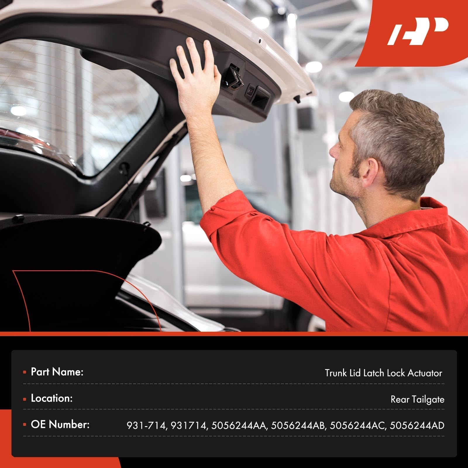 A-Premium Rear Tailgate Lock Trunk Latch Actuator Compatible With Chrysler 300 2005-2018, 200 2011-2014 & Dodge Dart 2013-2016, Avenger 2008-2014, Charger 2006-2018, Challenger 2008-2018, 5056244Aa