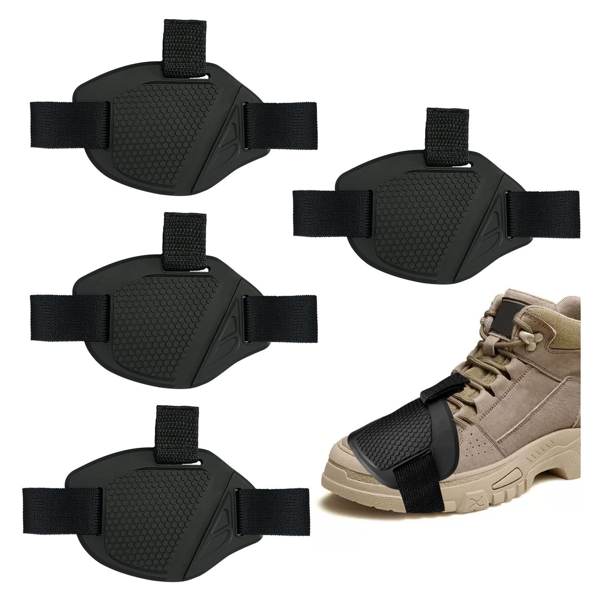 Roucerlin 4 Pcs Soft Motorcycle Motorbike Shift Pad, Durable Motorcycle Shoe Pro WBCARB0BHS5RBL6