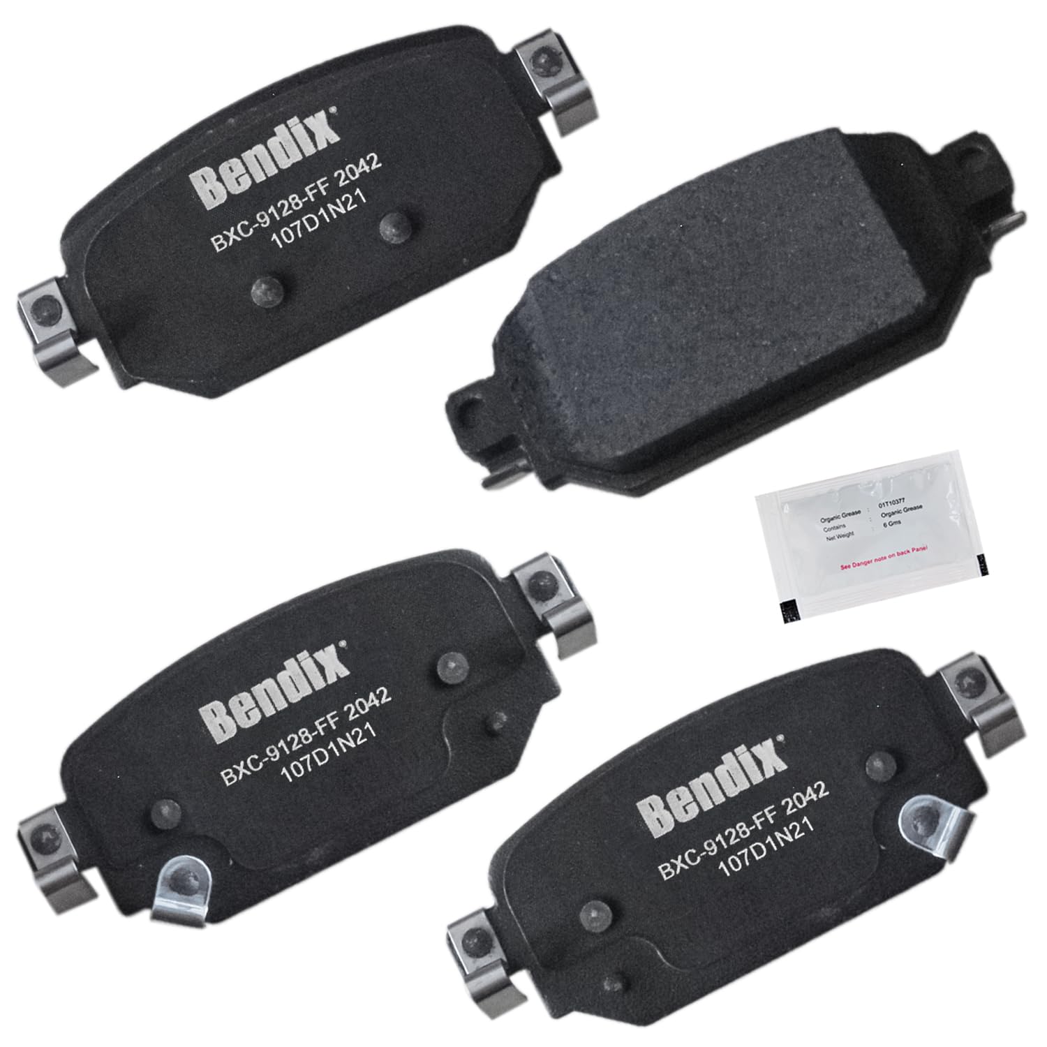 Bendix Priority1 Cfc2042 Ceramic Rear Brake Pads For Mazda 3 2018-2017, 3 Sport 2017, Cx-3 2022-2019