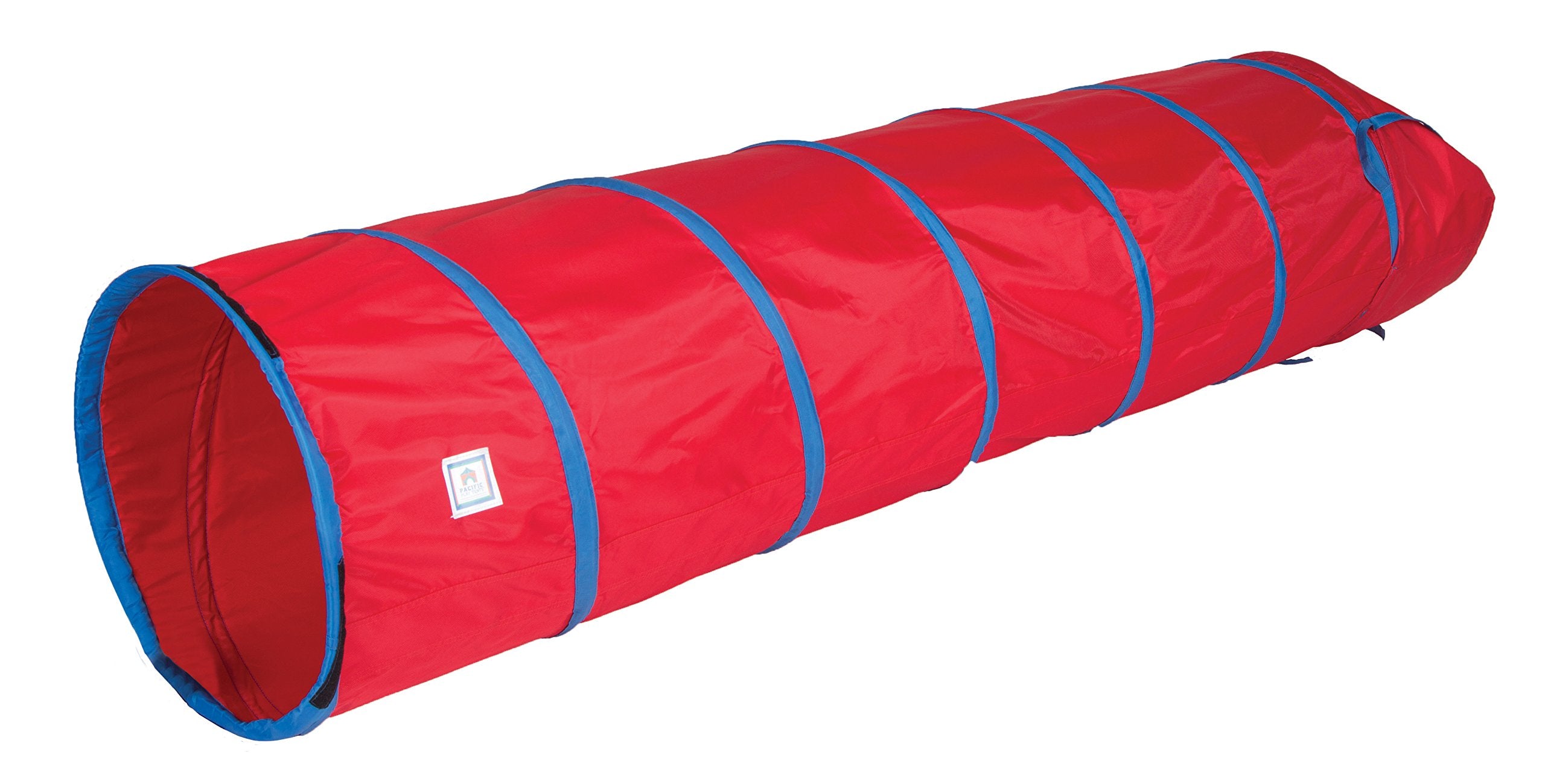 Pacific Play Tents 20510 Kids 6-Foot Institutional Crawl Play Tunnel, 6' X 19'' Diameter, Red/Blue