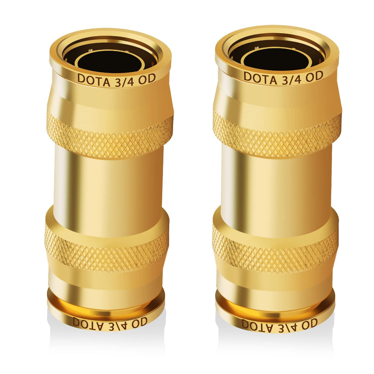 Hasaomoi 3/4 Dot Brass Push-To-Connect Fittings, (Three-Quarters Of An Inch) Air Brake Union Coupler For Push In With Dot Certified For Truck Airlines And Industrials(Pack 2)