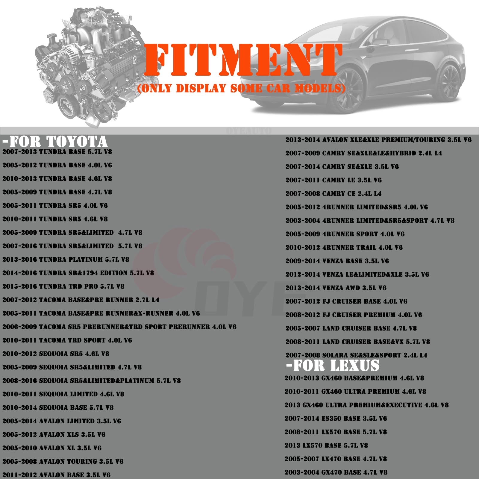 Oxygen O2 Sensor 234-4260 Downstream Fit For Toyota Tundra,Tacoma,Sequoia,Avalon,Camry,4Runner,Venza,Fj Cruiser,Land Cruiser,Sol