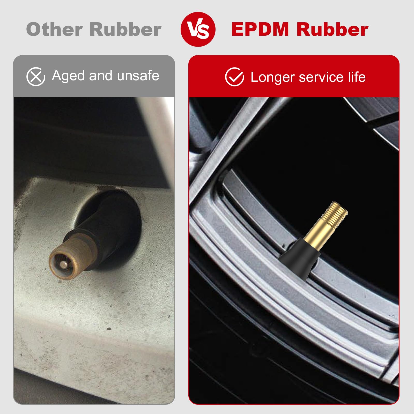 Sunsoul Tr600Hp High Pressure Brass Stem Epdm Rubber Snap-In Tire Valves, Fit For 0.453 Inch 11.5Mm Rim Holes And For Most Of Pi