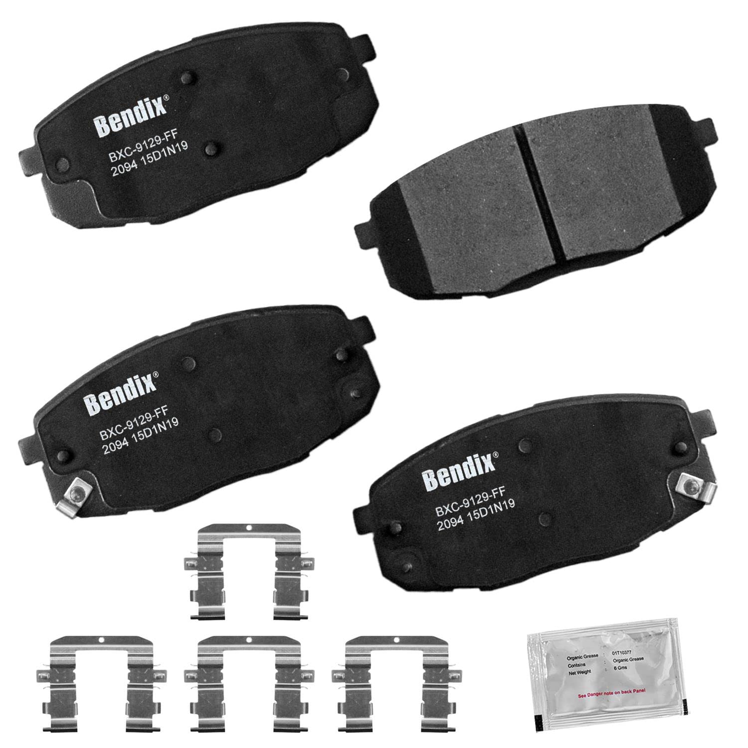 Bendix Priority1 Cfc2094 Ceramic Front Brake Pads For Hyundai Creta 2017, Elantra Gt 2020-2018, Kona 2021-2018, Kona 2023, Kia F