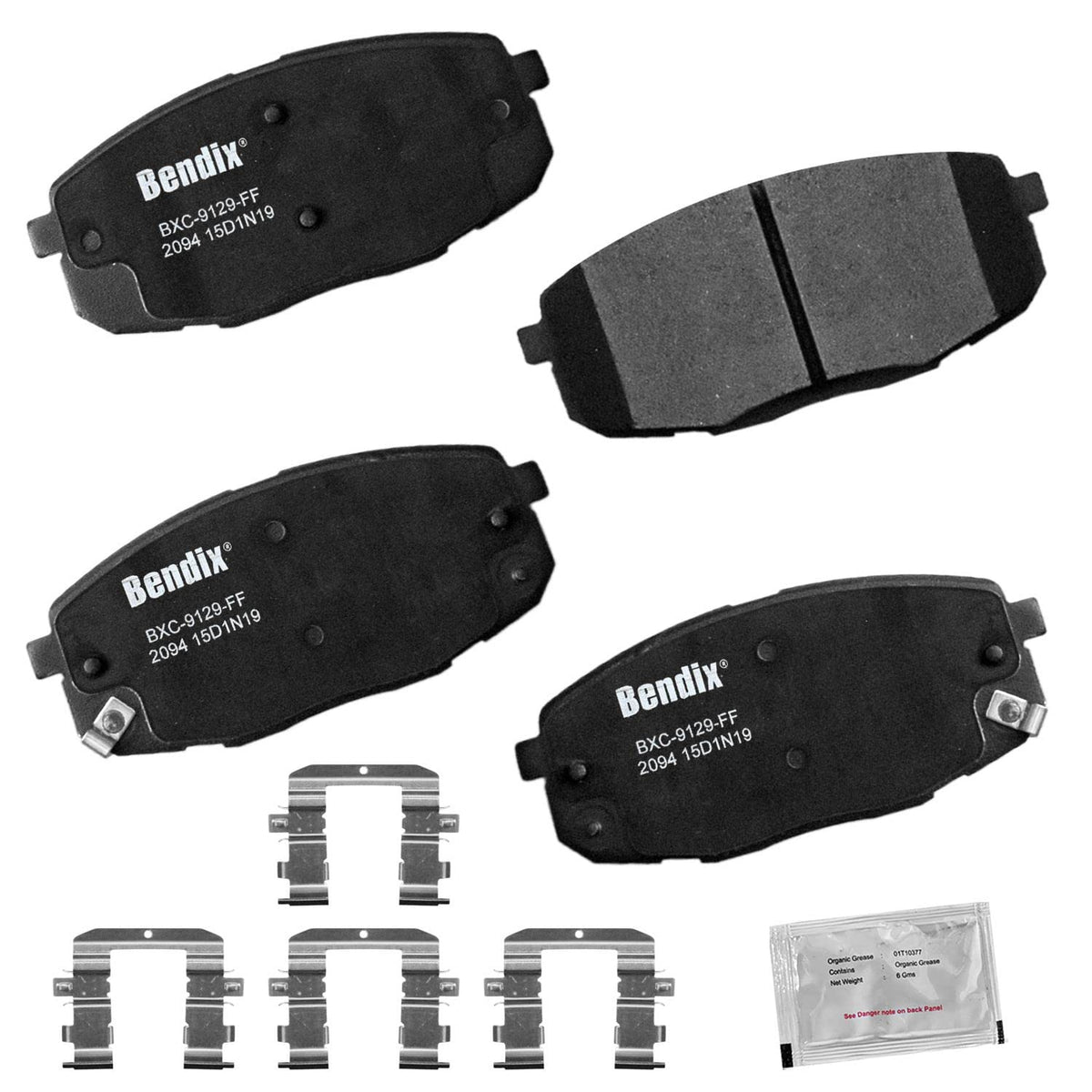 Bendix Priority1 Cfc2094 Ceramic Front Brake Pads For Hyundai Creta 2017, Elantra Gt 2020-2018, Kona 2021-2018, Kona 2023, Kia F