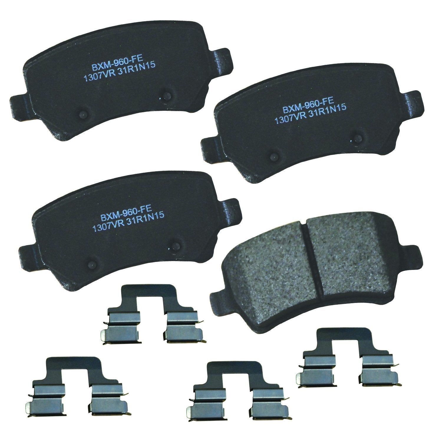 Bendix Premium Sbm1307Vr Semi-Metallic Rear Brake Pads For Select Models Land Rover Lr2, Range Evoque, Volvo S60, S60 Cross Coun