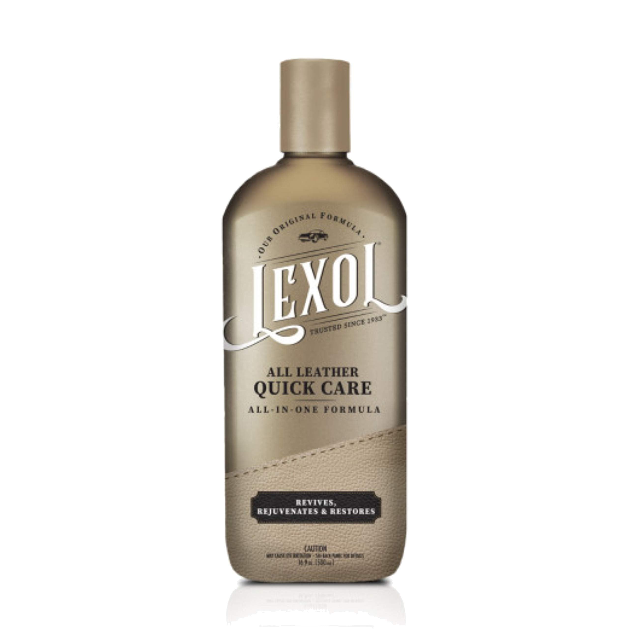 Lexol All Leather Quick Care All-In-One Leather Cleaner And Conditioner For Car Seats And Interiors, Couches And Furniture, Shoe