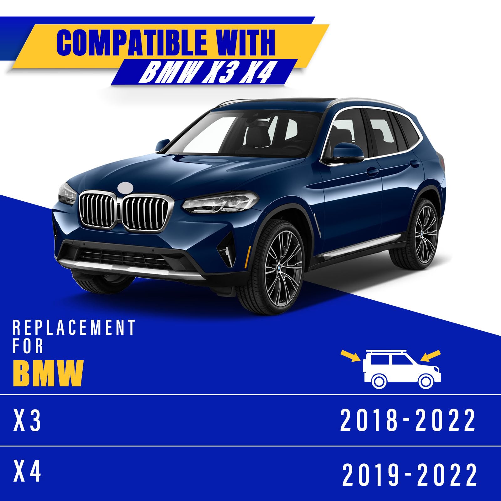 3 Wipers Replacement For 2018-2022 Bmw X3/2019-2022 Bmw X4, Windshield Wiper Blades Original Equipment Replacement - 26''/20''/1