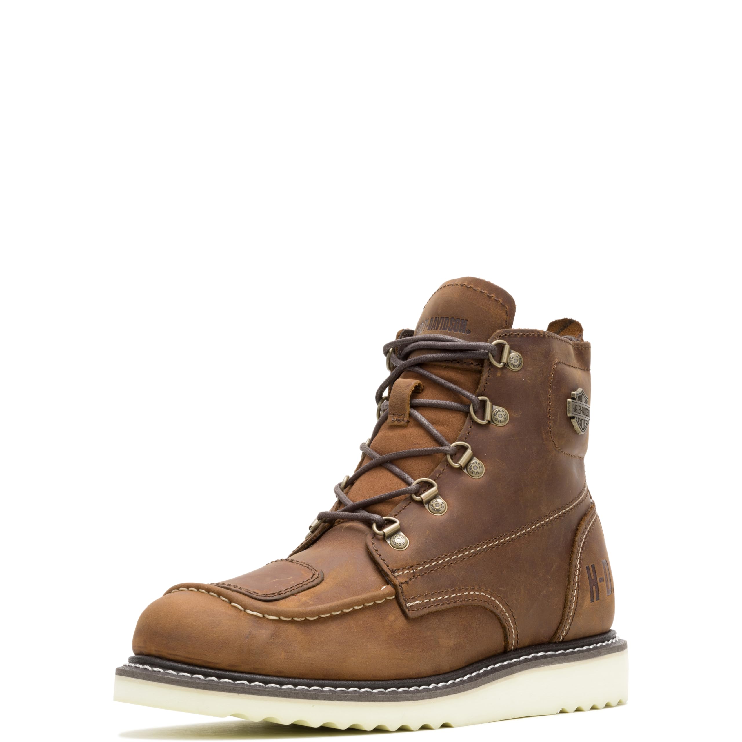 Harley-Davidson Footwear Men'S Hagerman Leather Motorcycle Wedge Boot, Brown, 12