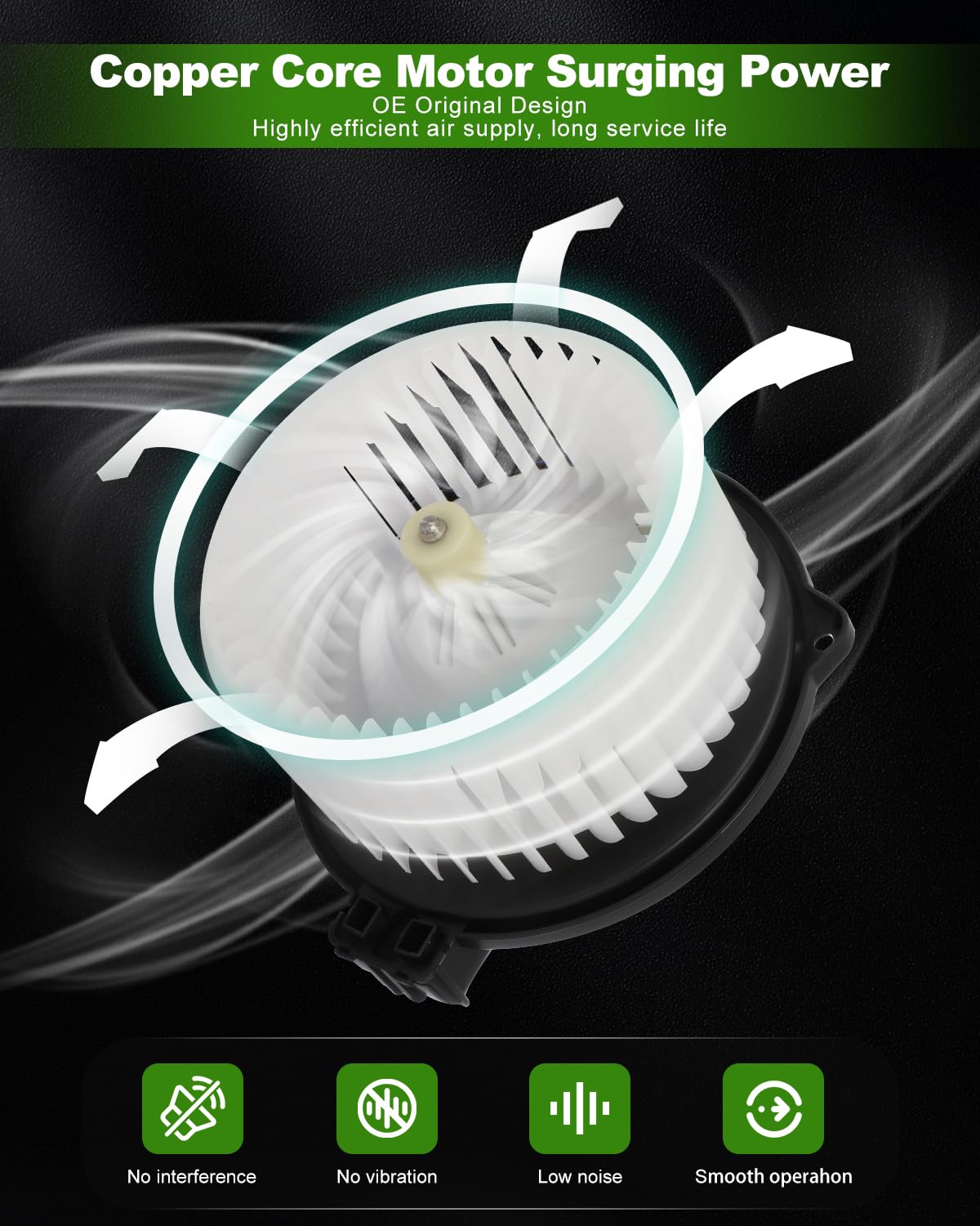 Scitoo Hvac Heater Blower Motor With Fan Cage Rear 700302 For Honda For Odyssey V6 3.5L 2011-2017,For Toyota For Sienna V6 3.3L