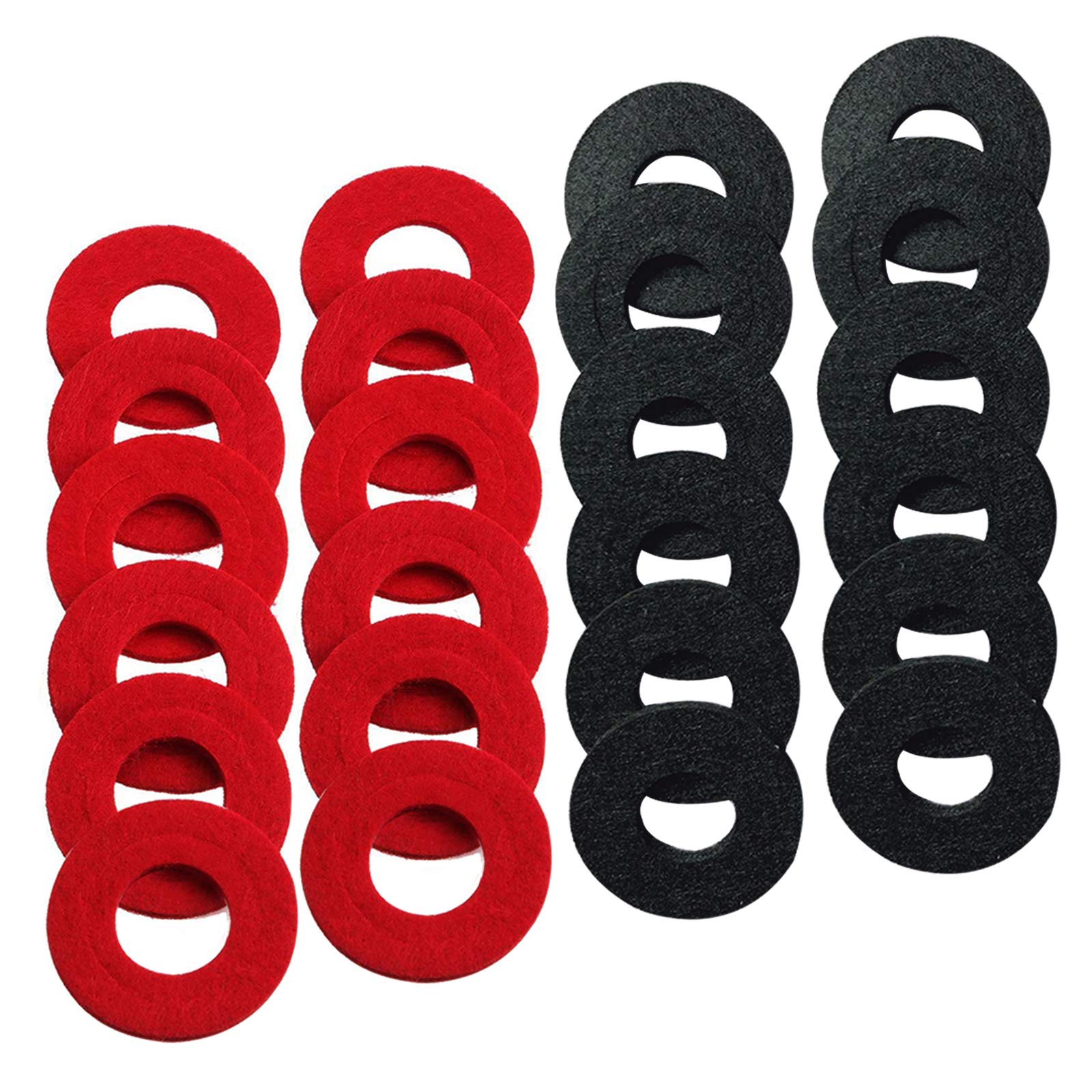Ampper 24 Pieces Battery Terminal Anti Corrosion Washers, Battery Terminal Post Fiber Washers Protector (12 Red & 12 Black)
