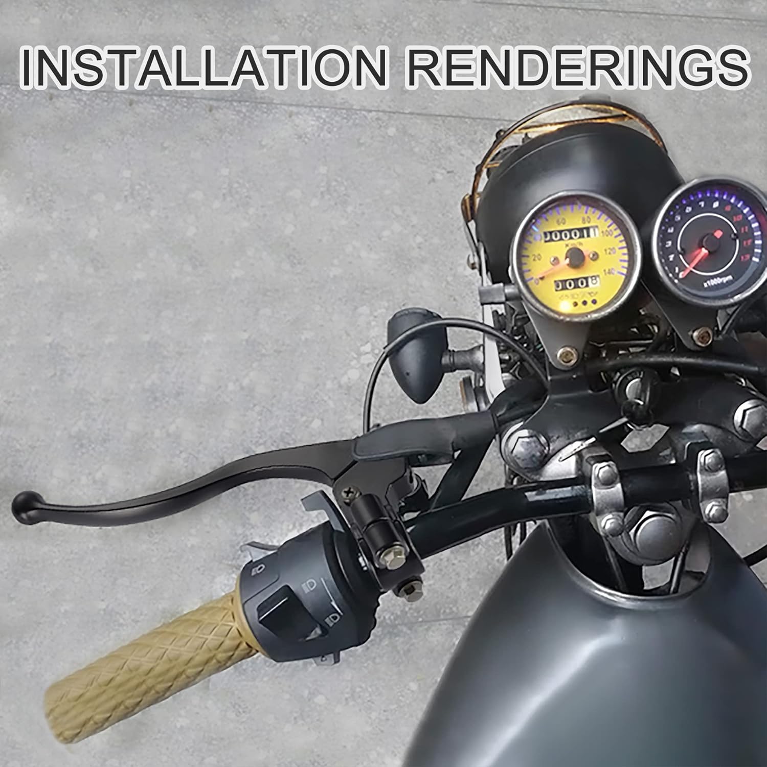 FLYPIG Left Right 7/8'' Black Brake Handle Levers Perch for Honda XR CRF 50 70 90cc 110cc 125cc XR80 CRF70 CRF80 XR100 CRF100 Pi