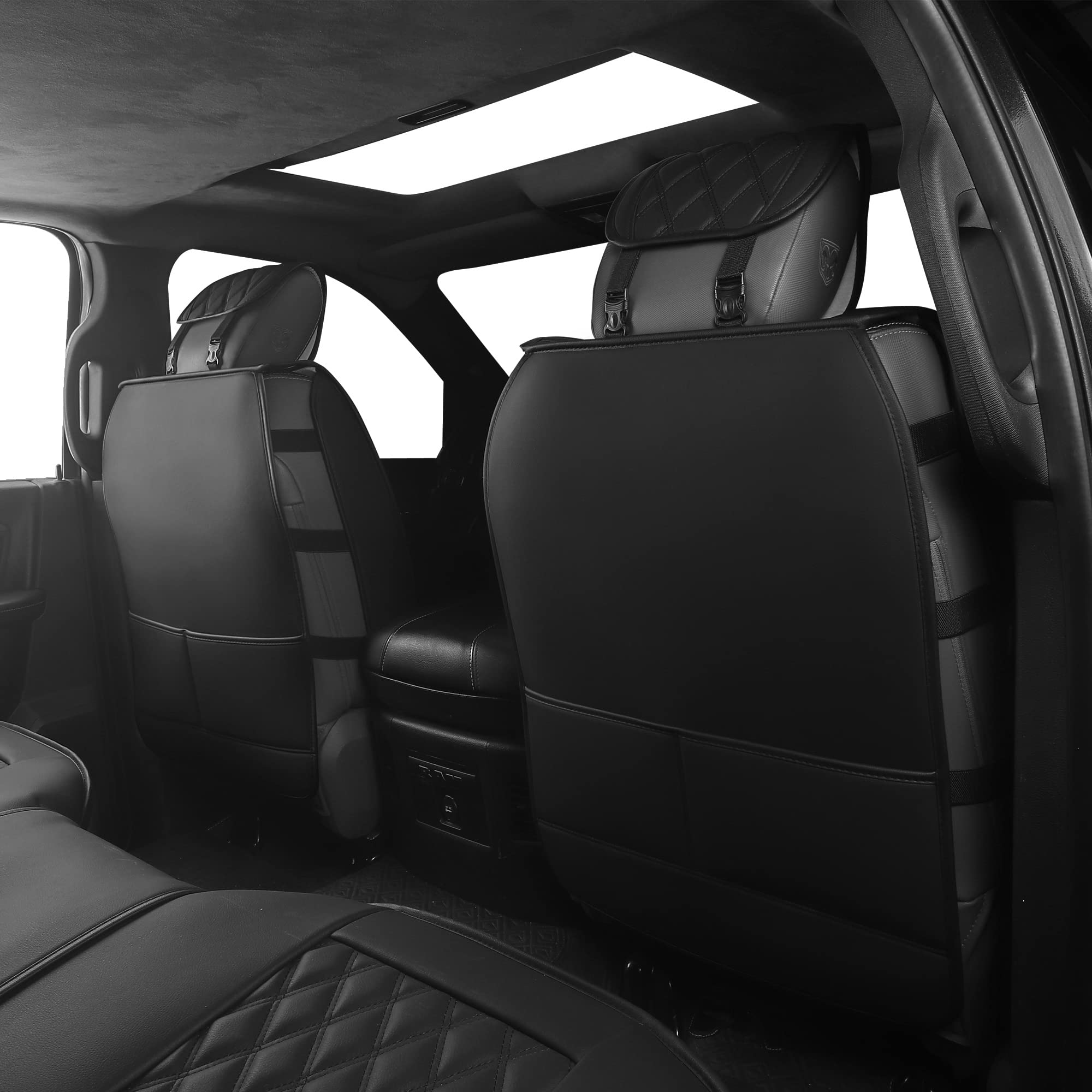 JOJOBAY Car Seat Covers for Dodge Ram,Fit 2009-2025 1500/2500/3500 HD Pick-up Truck,Crew,Regular,Quad,Mega Cab,Waterproof Synthe