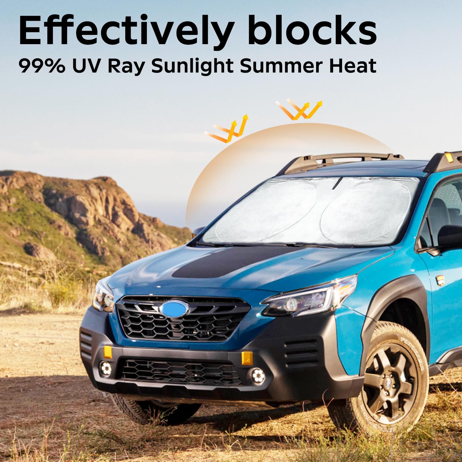 Insauto For Outback 2024 Window Sunshade Windshield Sun Shade For 2020-2023 Subaru Outback Windshield Cover Custom Fit Sun Visor