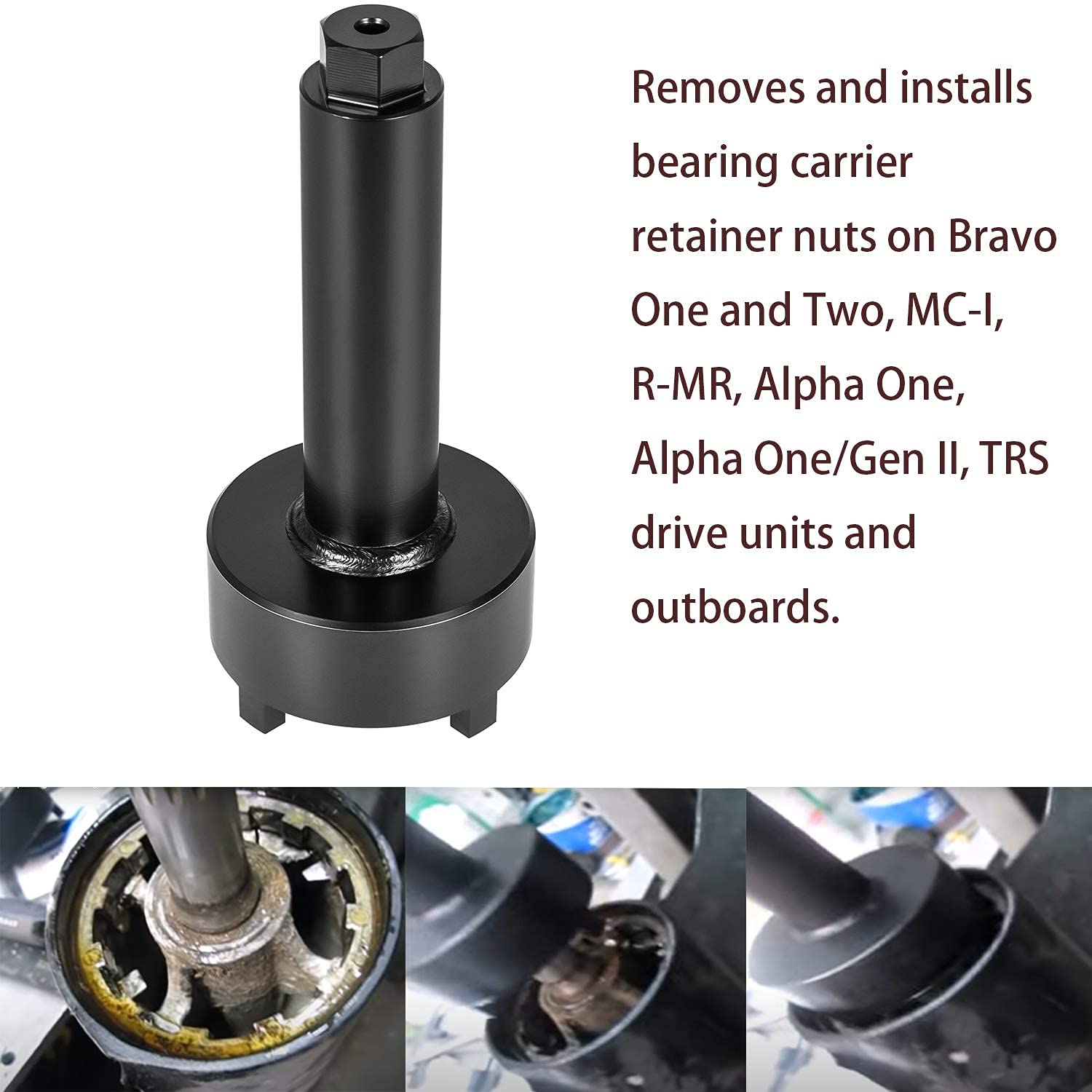 Bearing Carrier Retainer Nut Wrench Tool Fit For Mercruiser Alpha One, Generation Ii, Bravo One Replaces 91-61069