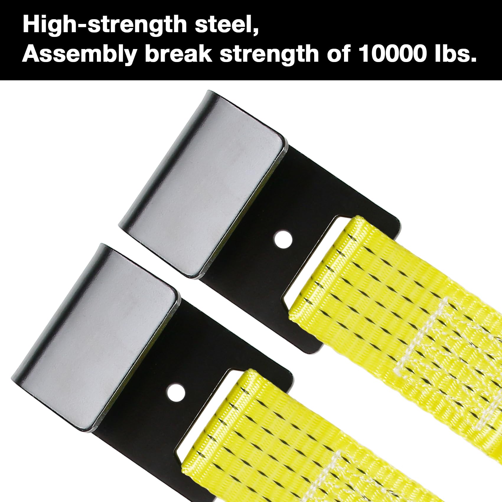 Sumpluct Tow Dolly Basket Straps With Flat Hooks Fits 14'' 15'' 16'' Car Auto Hauler Wheel For A Car Trailer,Suv,Utv,Atv Transpo