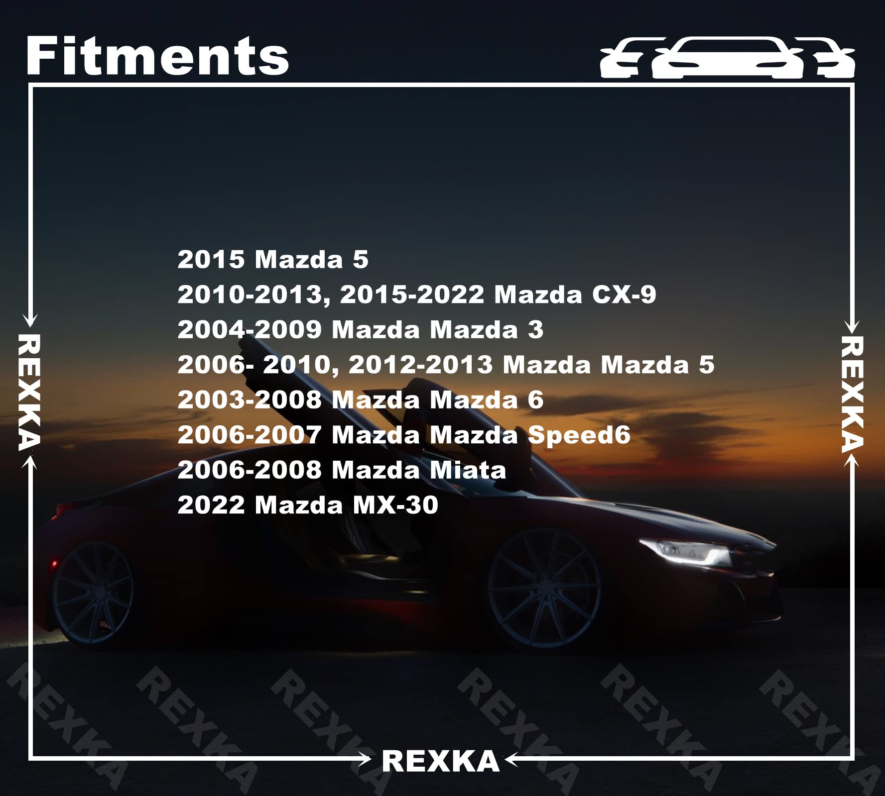 Rexka 10Pcs Mazda Trim Panel Clips Fastener Rivet Gj6R-68-Abx For Miata, Rx-8, Cx-9, 3, 5, 6, Speed6