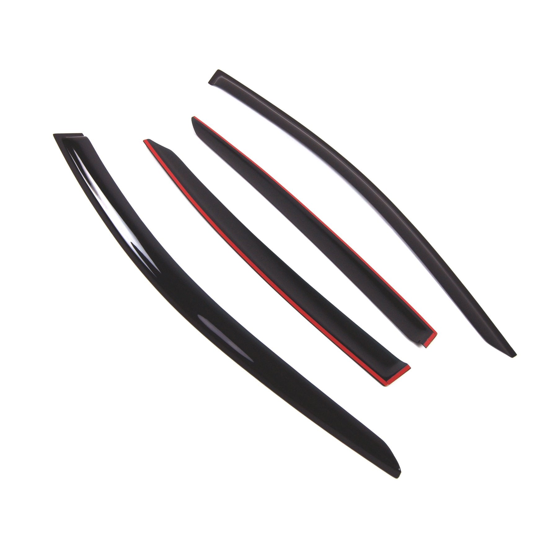 Tuningpros Window Visor Compatible With 2013-2015 Acura Ilx, Dgwv2-778 Outside Mount Deflector Rain Guard Dark Smoke, 4 Pcs Set