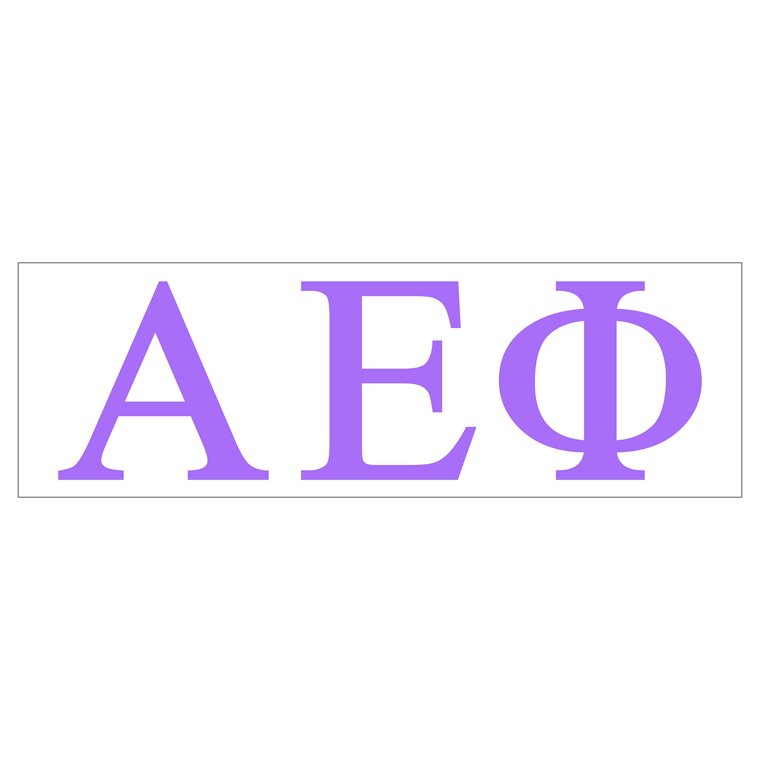 Pro-Graphx Alpha Epsilon Phi Greek Sorority Sticker Decal, 2.5 Inches Tall, Lilac