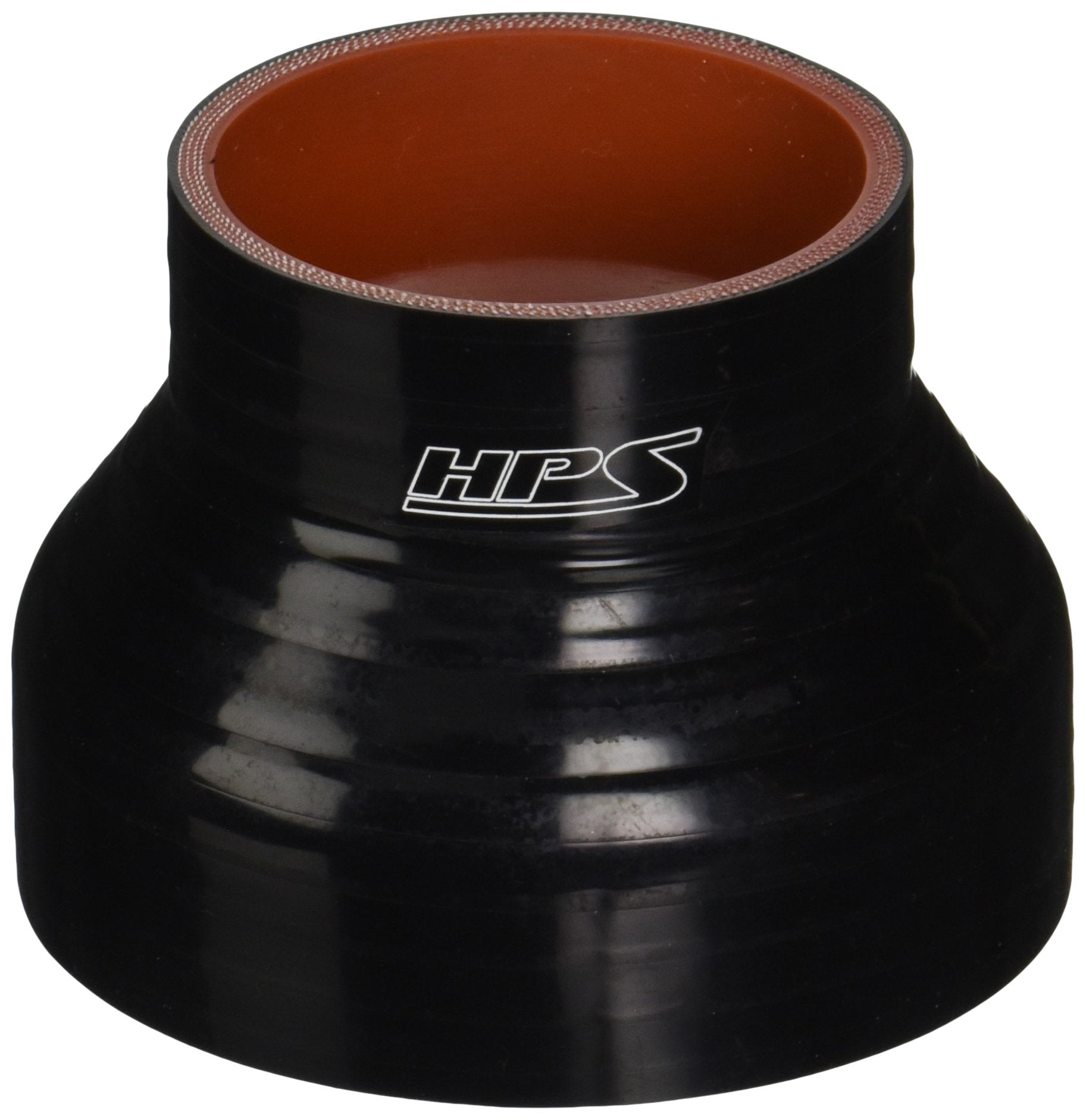 Hps Htsr-250-375-Blk Silicone High Temperature 4-Ply Reinforced Reducer Coupler Hose, 50 Psi Maximum Pressure, 3'' Length, 2-1/2