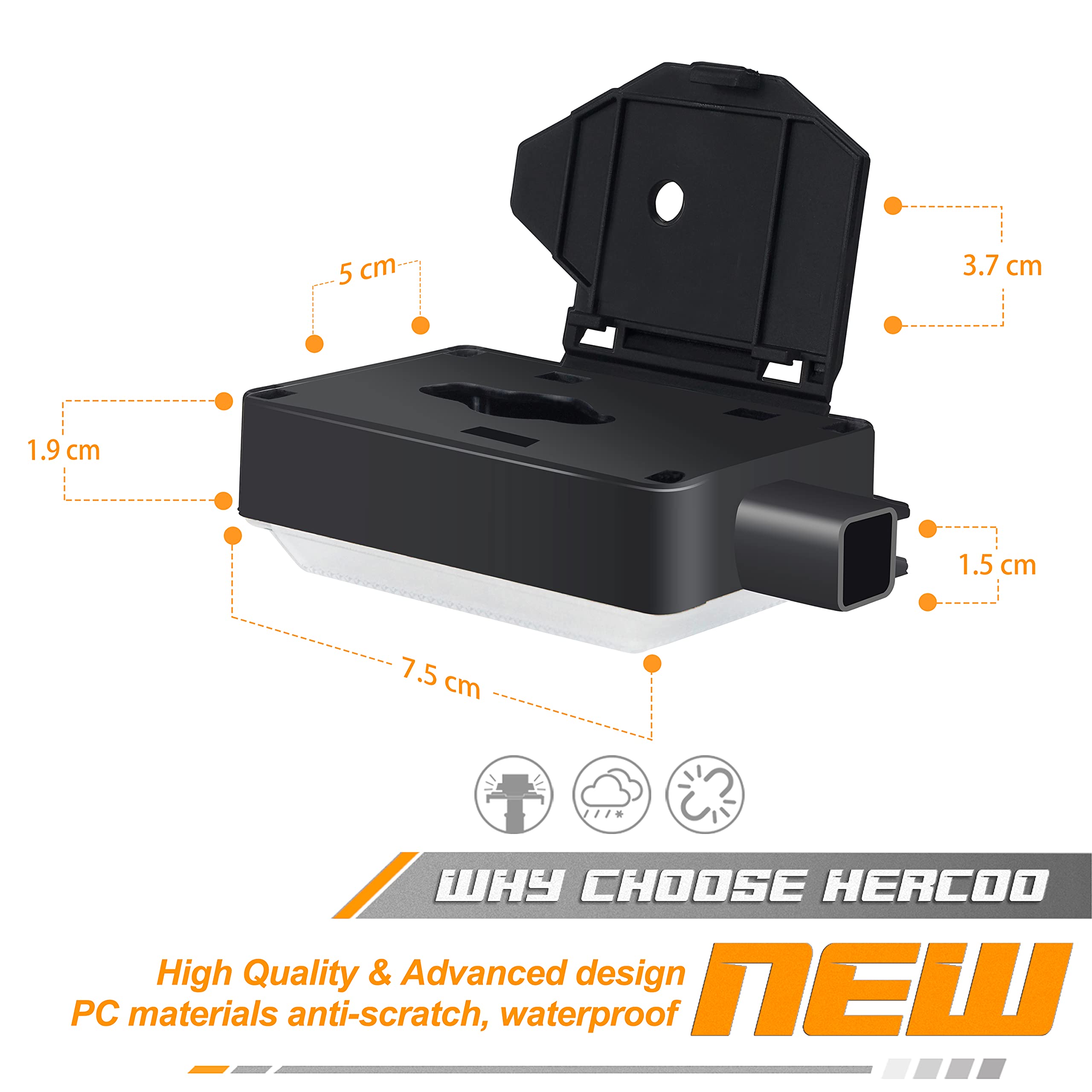 Hercoo Under Hood Lights Assembly Lamp Kit Compatible With Dodge Ram 1500 2500 3500 Dakota Charger, Wrangler Grand Cherokee Conc