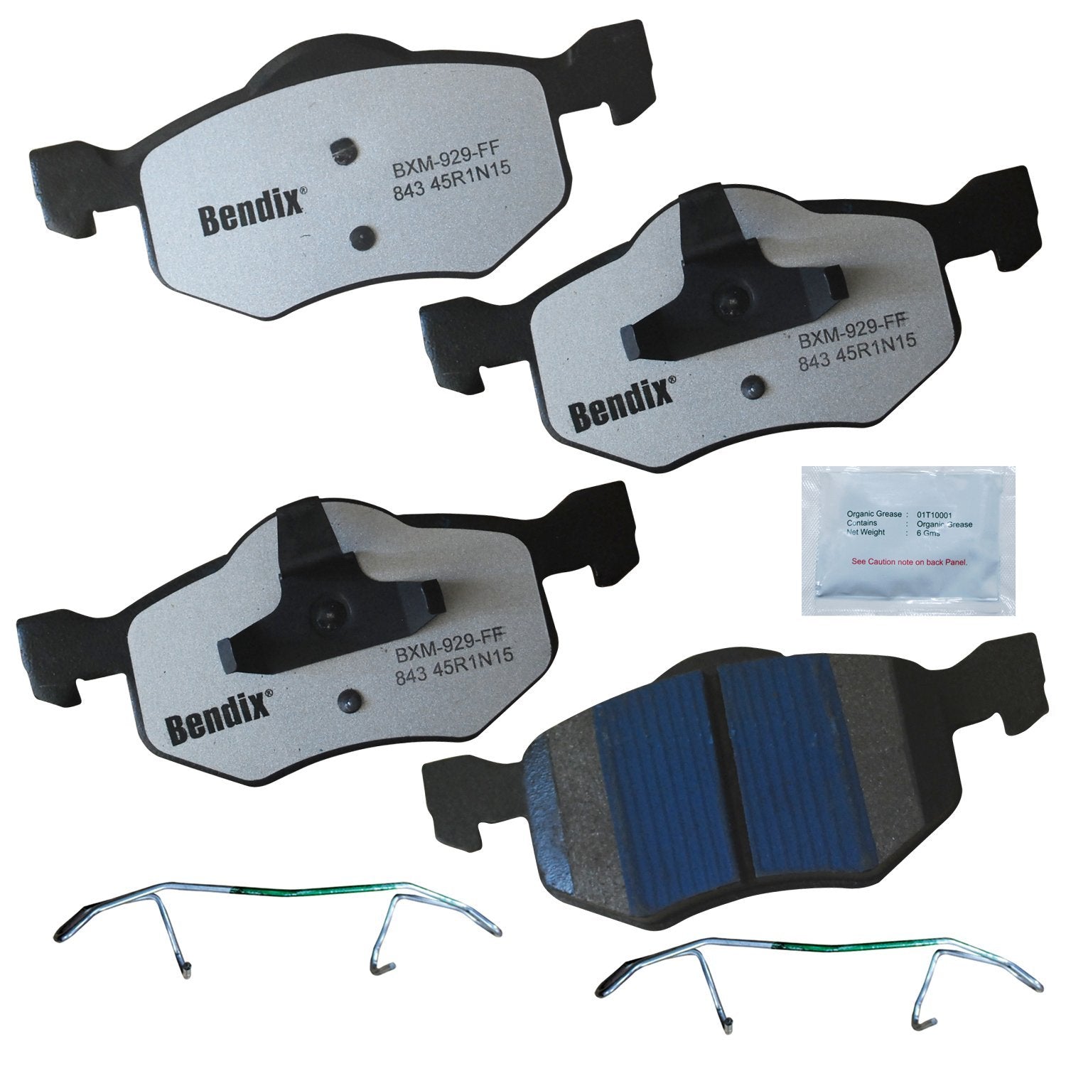 Bendix Fleet Metlok Mkd843Fm Semi-Metallic Front Brake Pads For Ford Escape 2007-2001, Mazda Tribute 2006-2001, Mercury Mariner