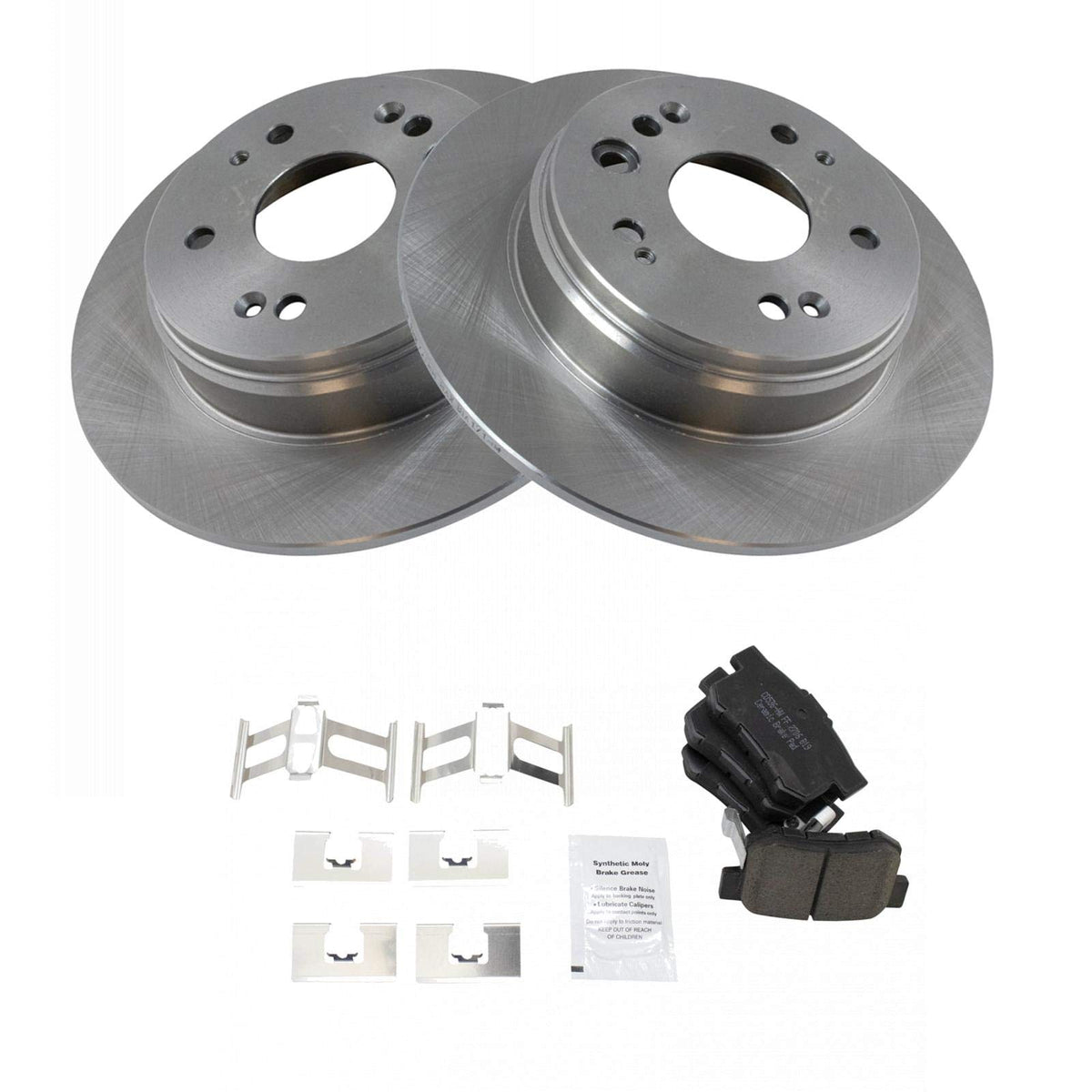 Trq Rear Brake Pad & Rotor Kit Brake Pads Brake Rotor Ceramic Compatible With 2002-2004 Honda Cr-V