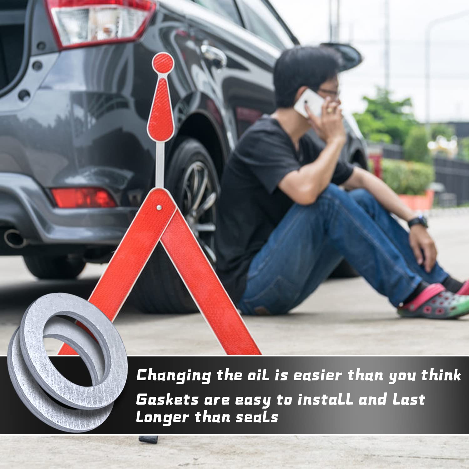 Miytsya 20 Pcs Oil Drain Plug Gasket Washer Crush Seal Silver – 14Mm Replacement For Honda - Oem 94109-14000 Fits Most Popular Models 1973-2022