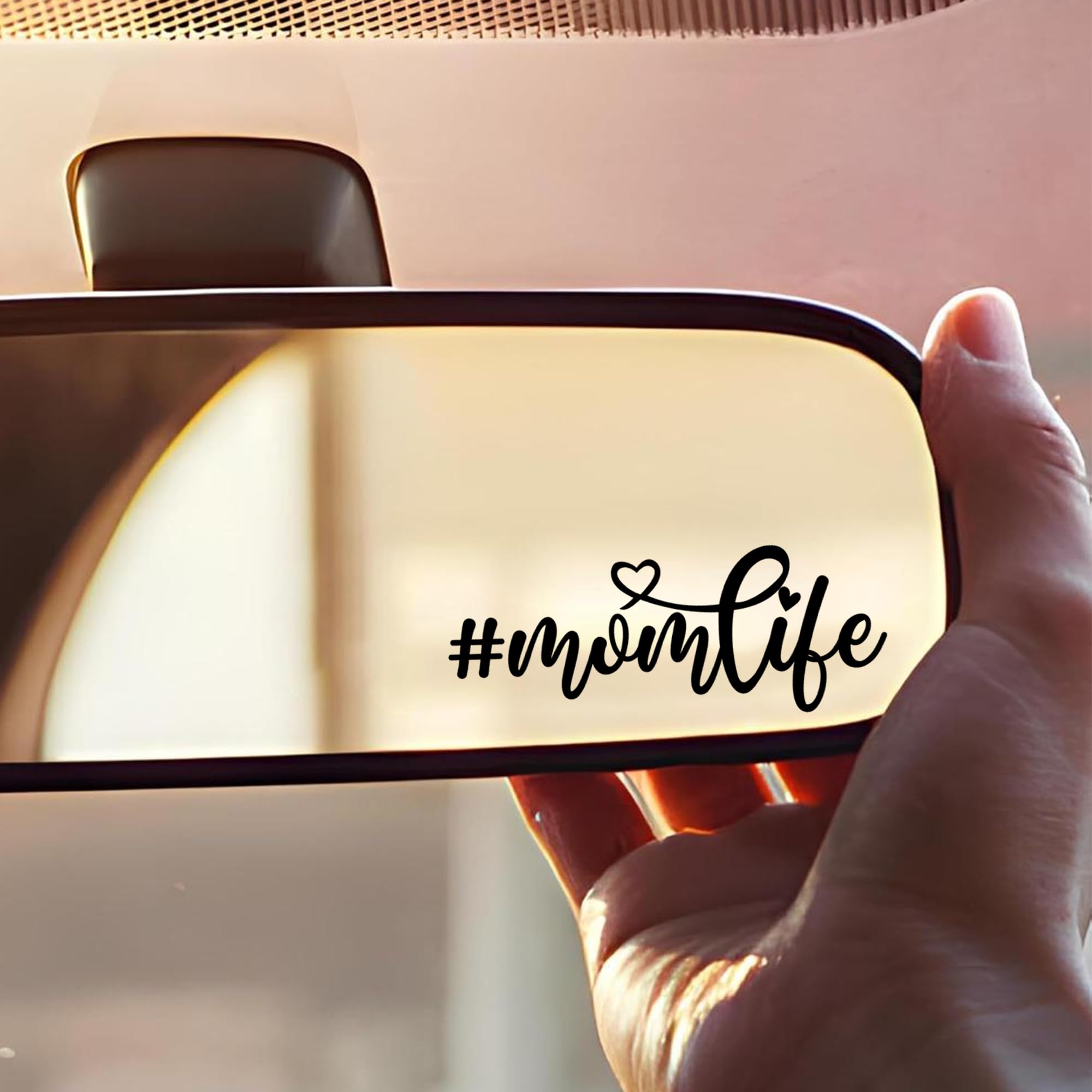 Miarita 3X Mom Life Car Decal - Cute Vinyl Sticker for Rearview Mirror, Laptop, Bottle, Window - Mothers Day Gift - Car Stickers