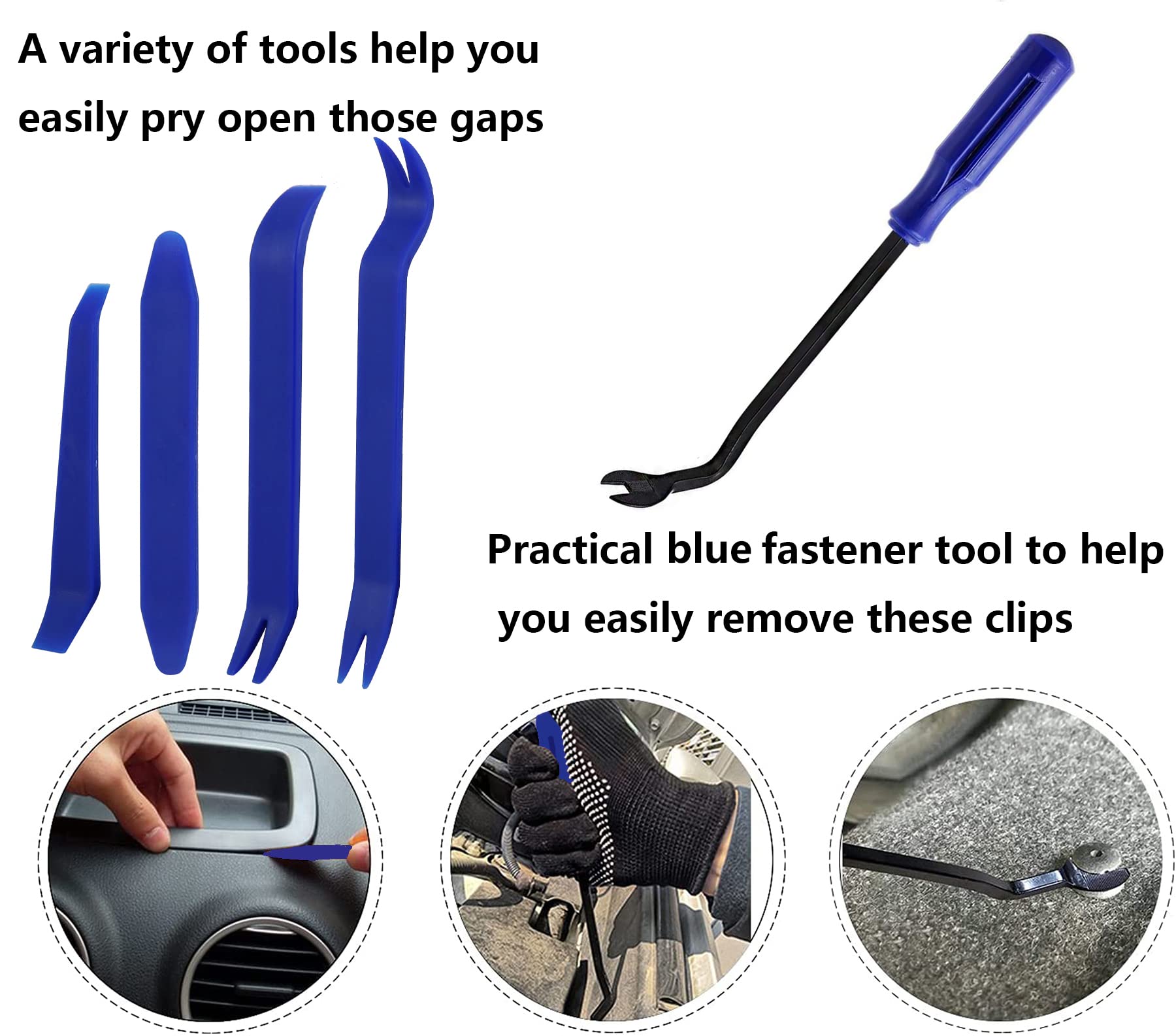 845Pcs Car Push Retainer Clips & Auto Fasteners Assortment-24 Most Popular Sizes Nylon Bumper Fender Rivets With 10 Cable Ties And Blue Fastener Remover For Ford Gm Toyota Honda Chrysler Benz Nissan