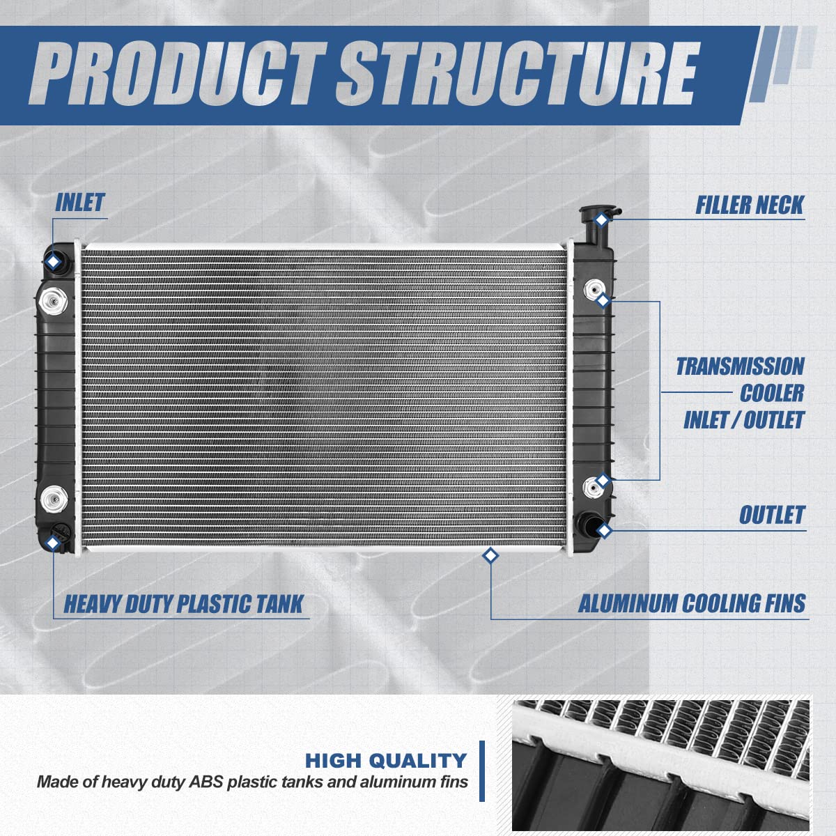 Auto Dynasty Radiator Compatible With 93-02 Chevrolet Lumina Apv Oldsmobile Silhouette Pontiac Trans Sport 3.8L, Dpi 1476 Factor