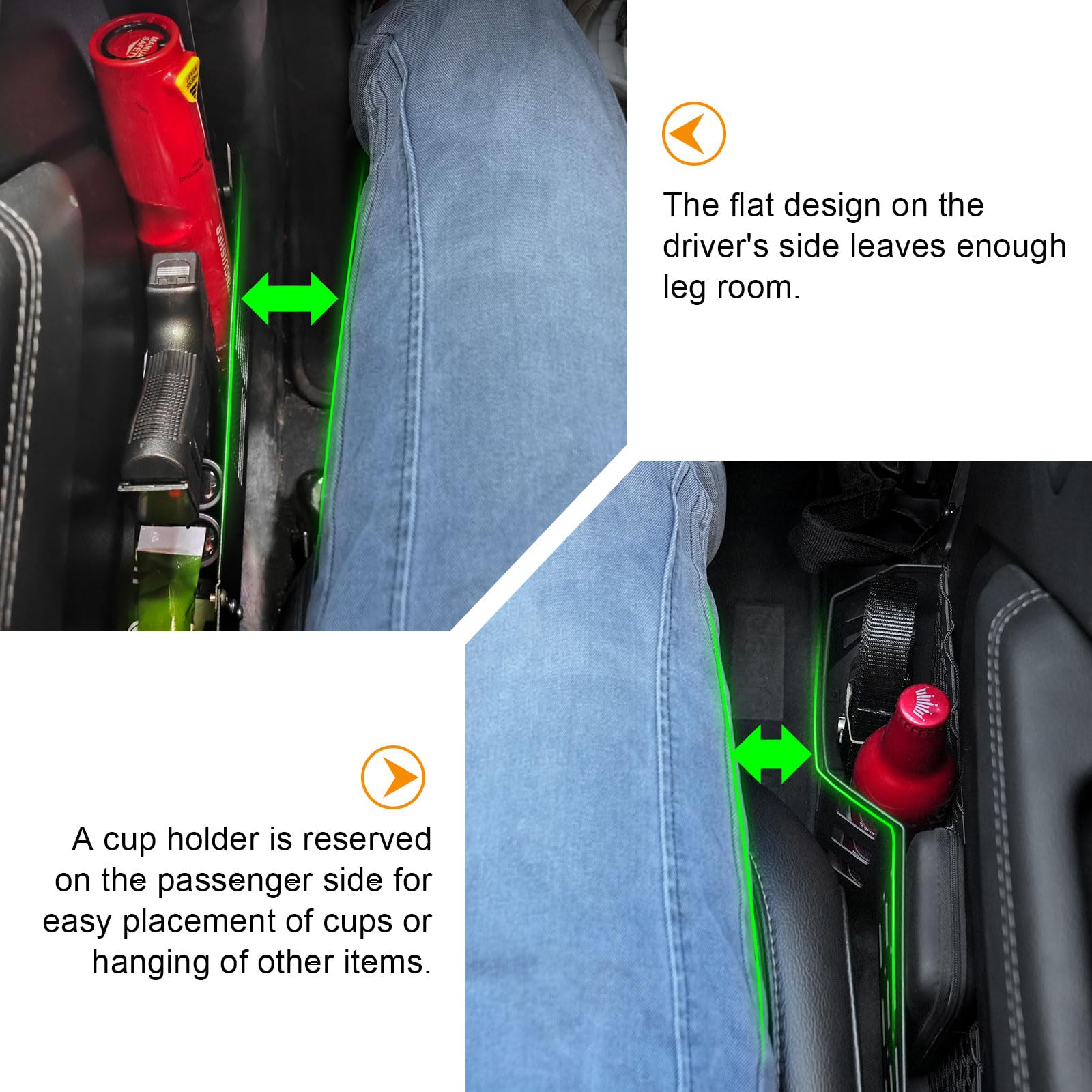 Maiker Metal Front Door Storage Box, Door Side Insert Organizer Box Pockets For Replace Sagging Nets Compatible With 2018-2024 J