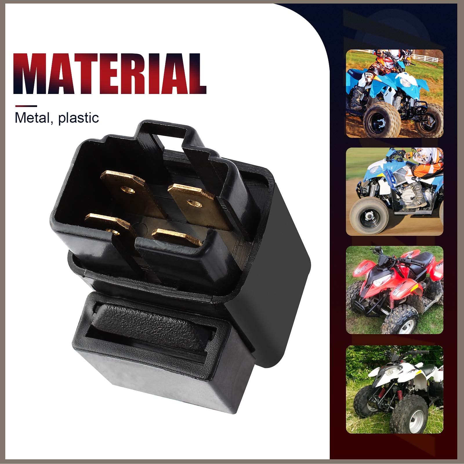 Qazaky Starter Relay Solenoid For Yamaha Badger Big Wheel Big Bear Tracker Bruin Breeze Ce50 Champ Grizzly 80 100 125 200 250 350 400 450 600 Yfm80 Yfm100 Yfm125 Yfm250 Yfm350 Yfm400 Yfm450 Yfm600