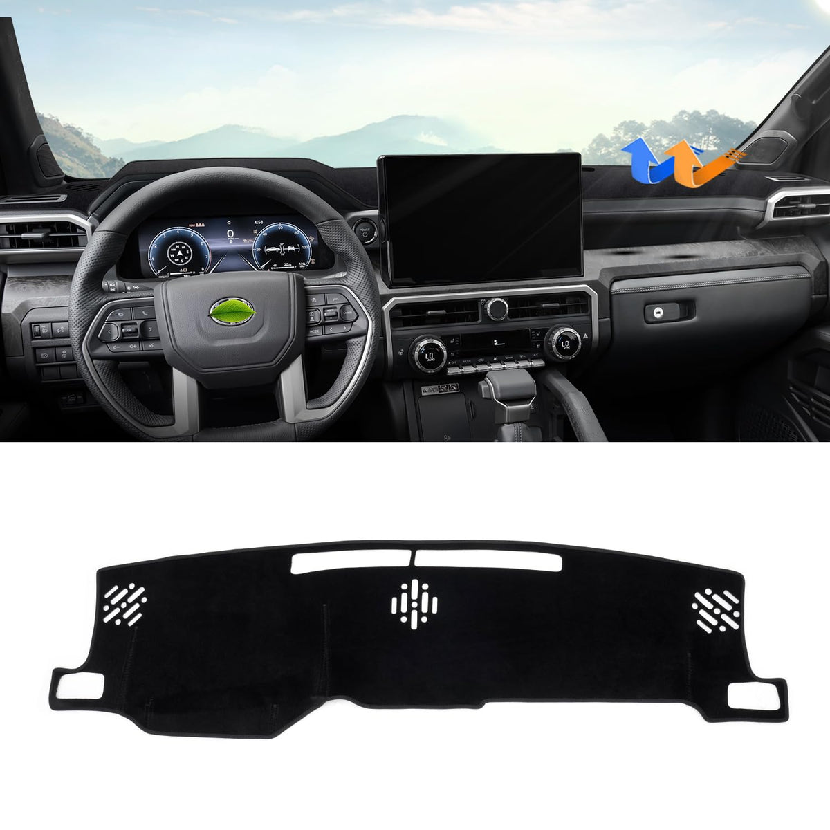 Autorder Dashboard Cover Mat For 2024 2025 Toyota Tacoma Accessories Dash Cover Upgrade Velvet Dash Mat Uv Rays Protector