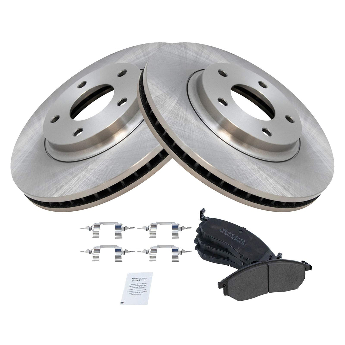 Trq Front Metallic Disc Brake Pad & Rotor Kit Set For Infiniti M45 Q45
