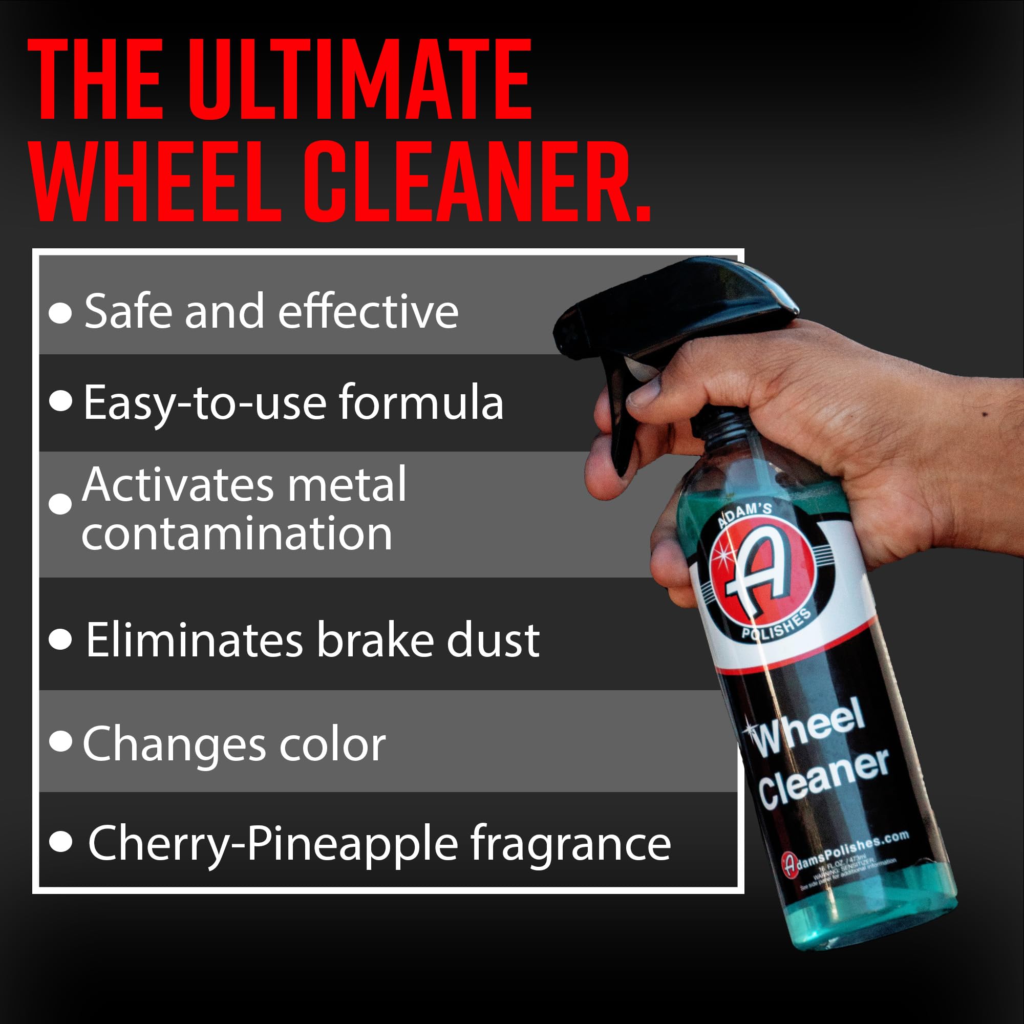 Adam'S Polishes Adam'S Wheel Cleaner 2-Pack - Tough Wheel Cleaning Spray For Car Wash | Rim Cleaner & Brake Dust Remover | Safe