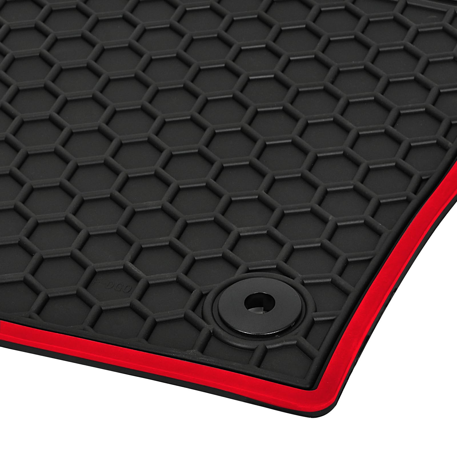 Matericuo Car Floor Mats Custom Fit For Volkswagen Vw Jetta 2019-2025 Black Red Rubber Auto Liner Mats All Weather Protection He