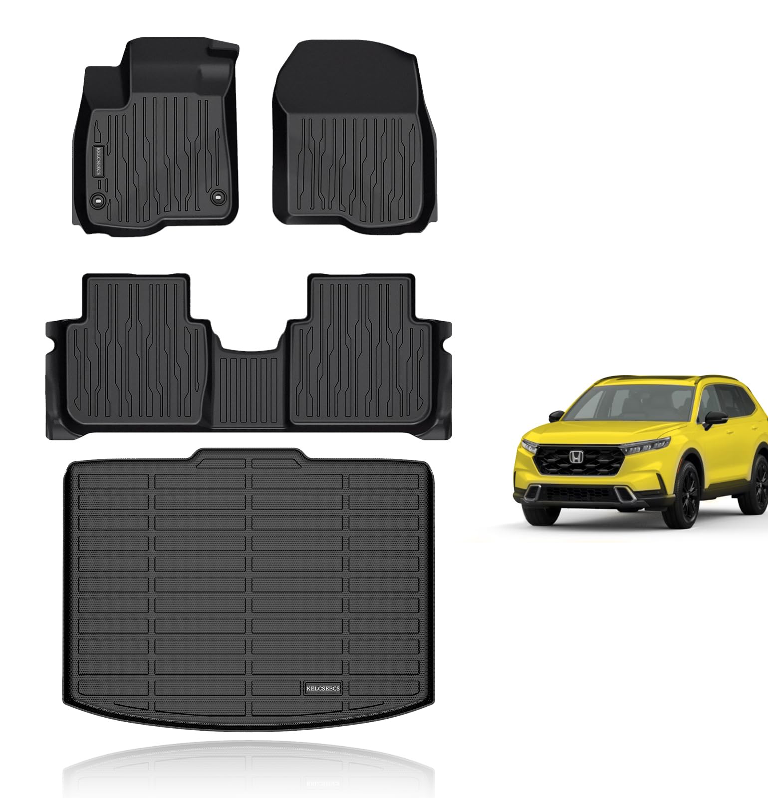 KELCSEECS Floor Mats & Cargo Liner for 2025 2024 2023 Honda CRV (Non Hybrid) Car Mats Trunk Mat Honda CR-V All Weather Floor Mat