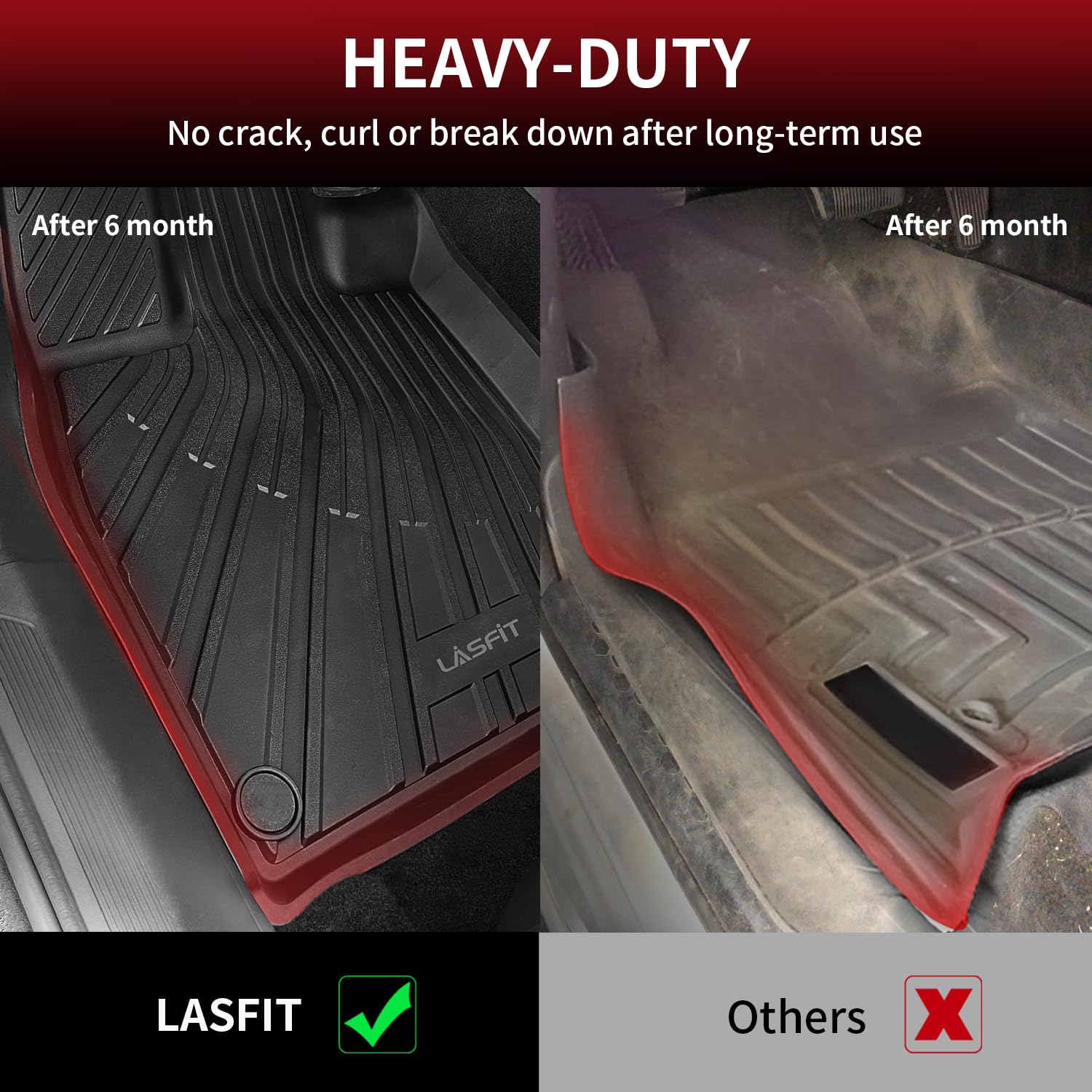 Lasfit Floor Mats Fit For Volkswagen Id.4 2025 2024 2023 2022 2021, Custom Fit Tpe All Weather Waterproof Floor Liners 1St & 2Nd