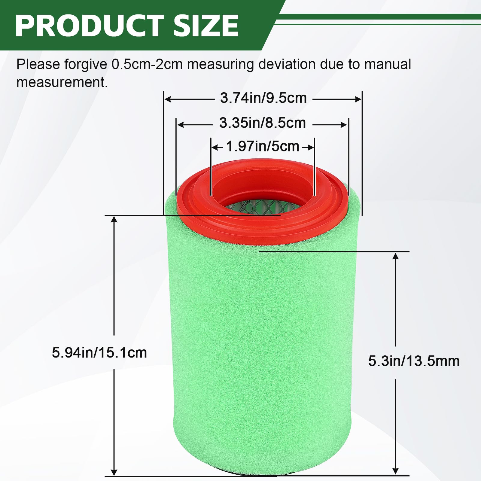 Air Filter Replacement for Yamaha Big Bear 250 400 YFM400 YFM400F Bear Tracker 250 Bruin 250 2x4 4x4 1P0-E4450-00-00 4XE-E4450-0