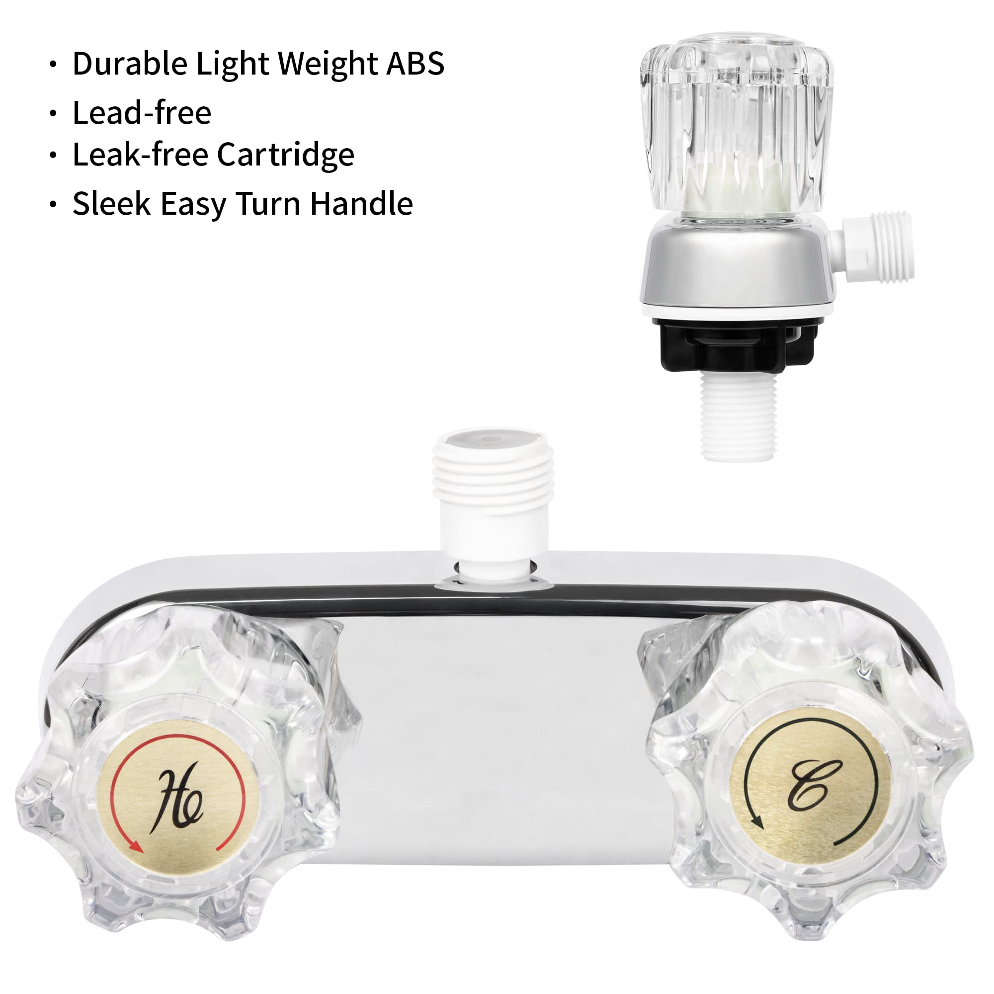 Rv Shower Faucet, Rv Camper Shower Faucet Replacement, 4 Shower Valve Diverter Assembly Kit, Bathroom Shower Mixing Valve Contro