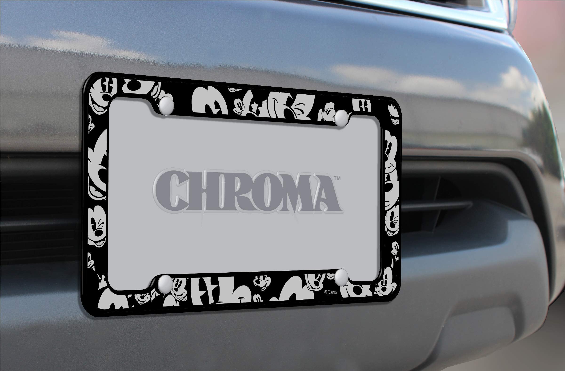Chroma 42563 Disney Mickey Mouse Emoji Heads Plastic Frame, 1 Pack, Black And White