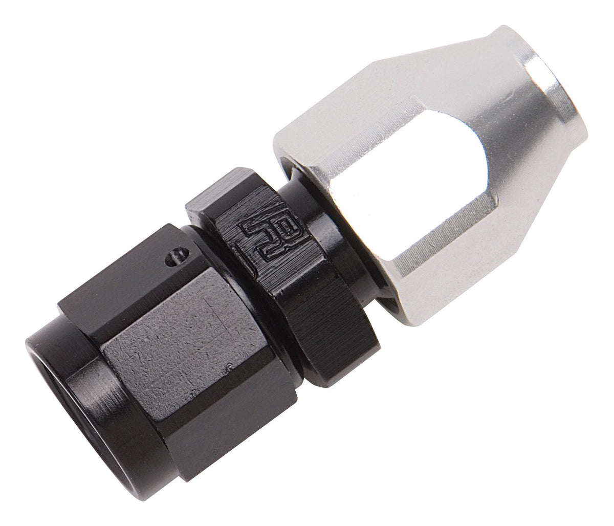 Russell 639213 Black/Silver -6 AN Male 37 Degree to 3/8'' Aluminum Tube Fuel Line Adapter