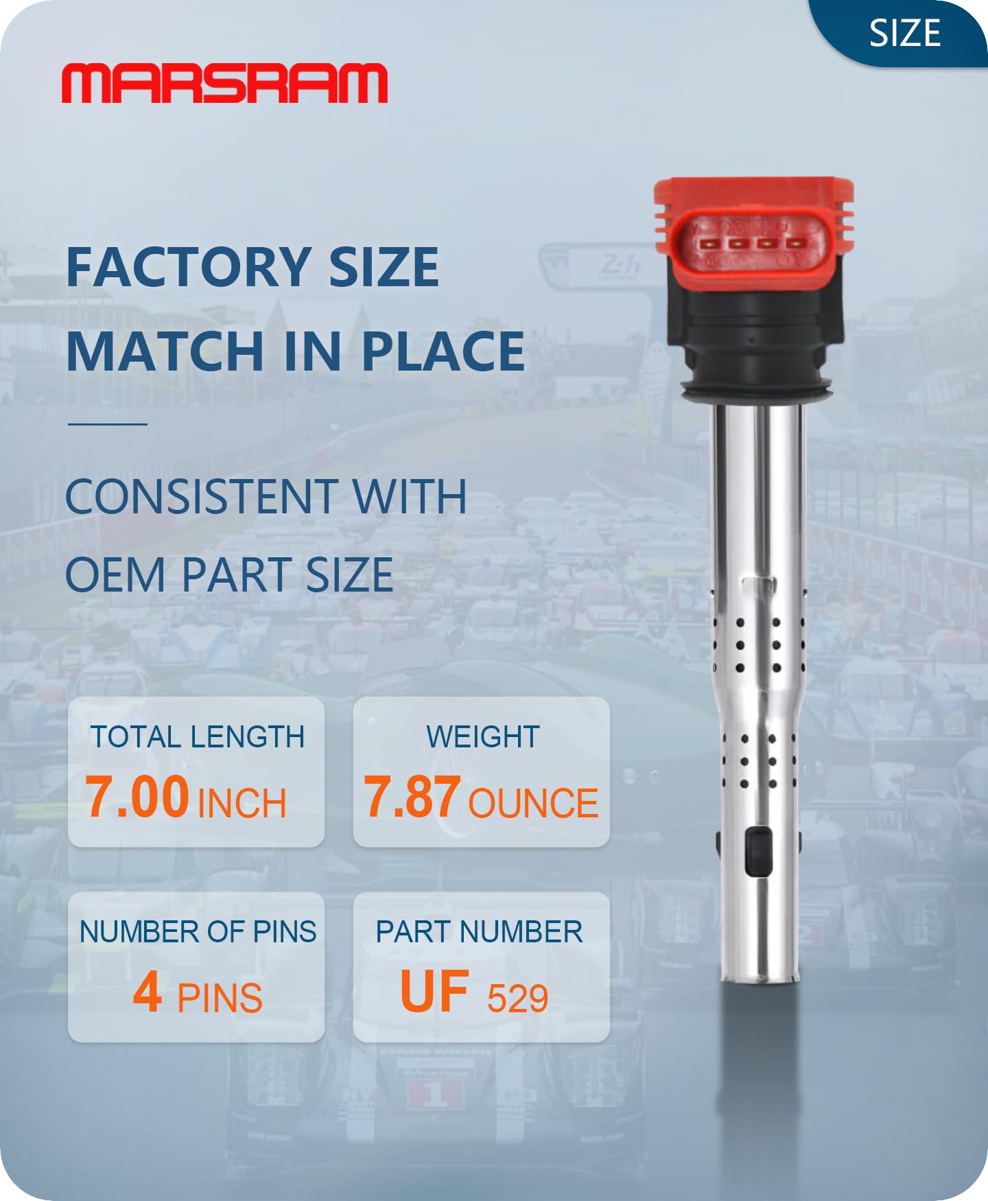 Marsram Ignition Coil Pack Uf529 For 2005-2016 Audi A3 A4 A5 R8 A6 A7 Q7 S4 Tt 2006-2016 Volkswagen Vw Jetta Mk5 Mk6 Gti Rabbit
