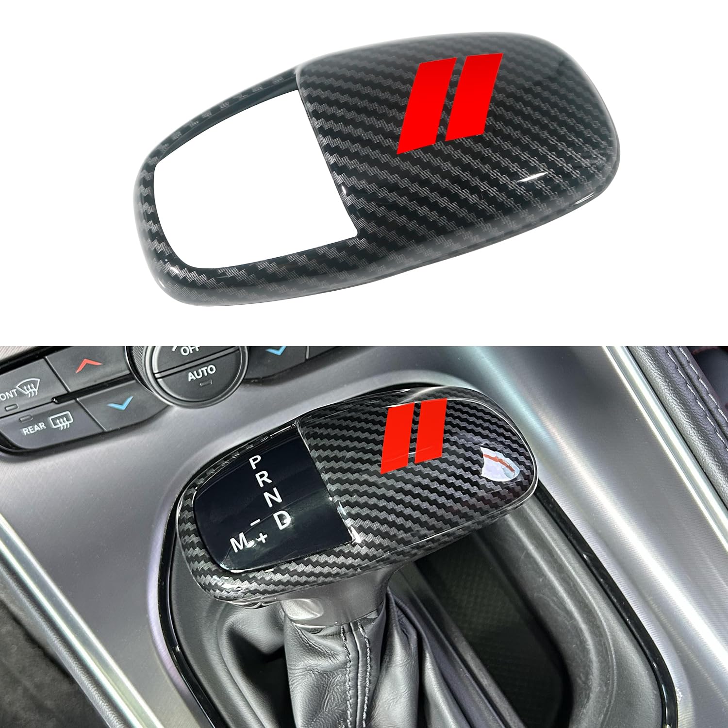 Remoch Gear Shift Knob Head Cover For Dodge Charger Accessories 2015-2023 Challenger 2015-2024 Durango 2016-2025 Abs Interior Sh