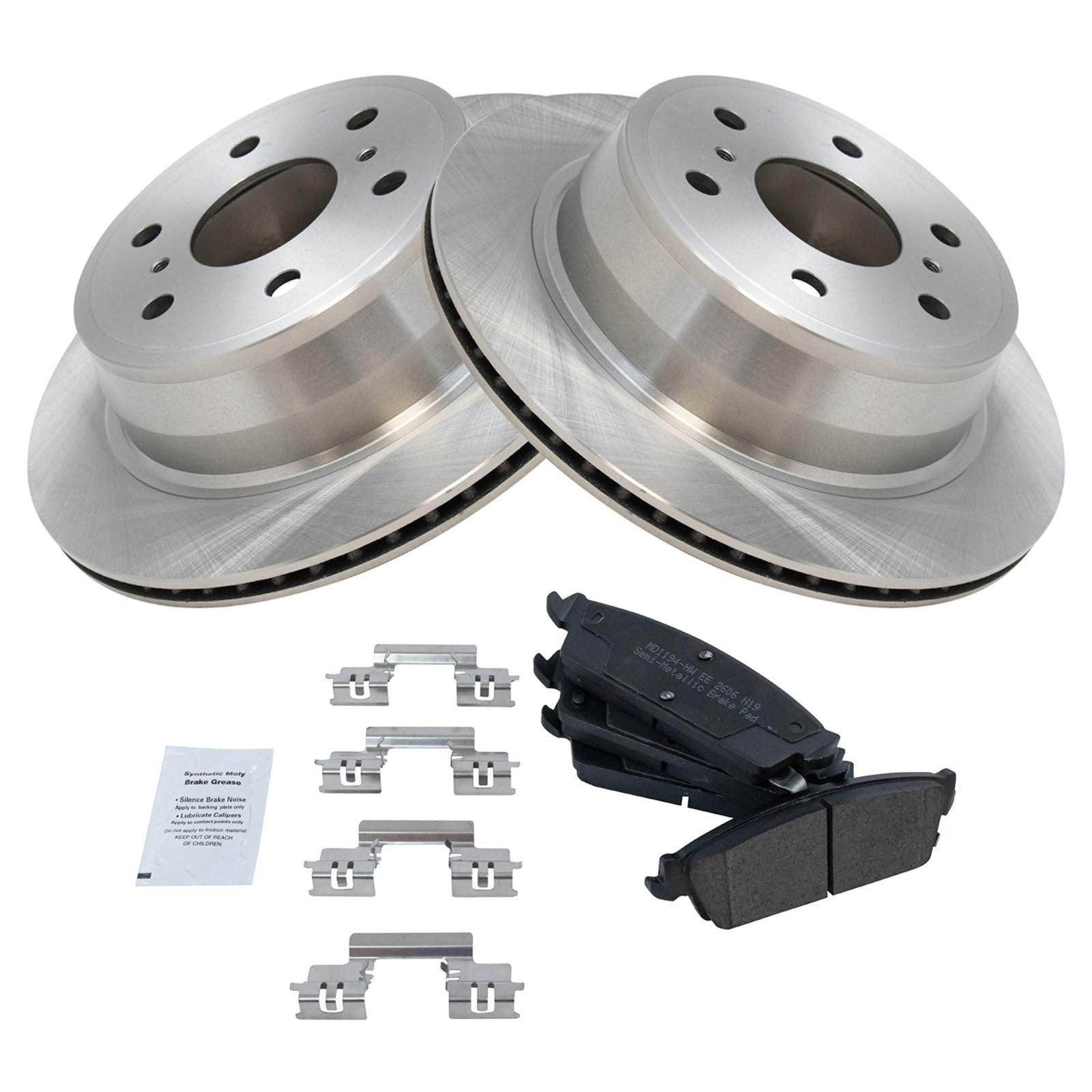Trq Rear Premium Posi Metallic Brake Pad Rotor Kit For Chevy Gmc 1500 Tahoe