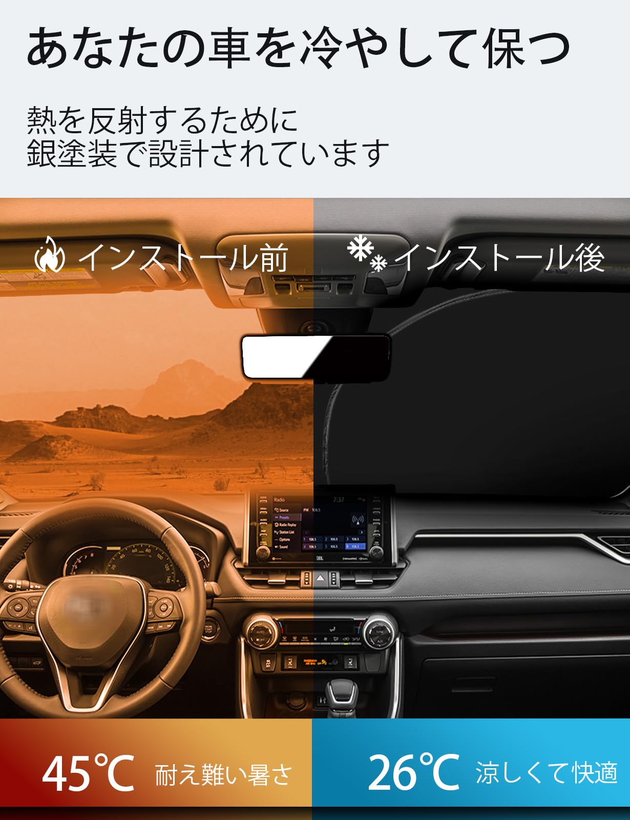 Proadsy 2024 Upgrade Front Windshield Sun Shade Foldable Sunshade Protector Custom Fit 2024 2023 2022 2021 2020 2019 Subaru Fore