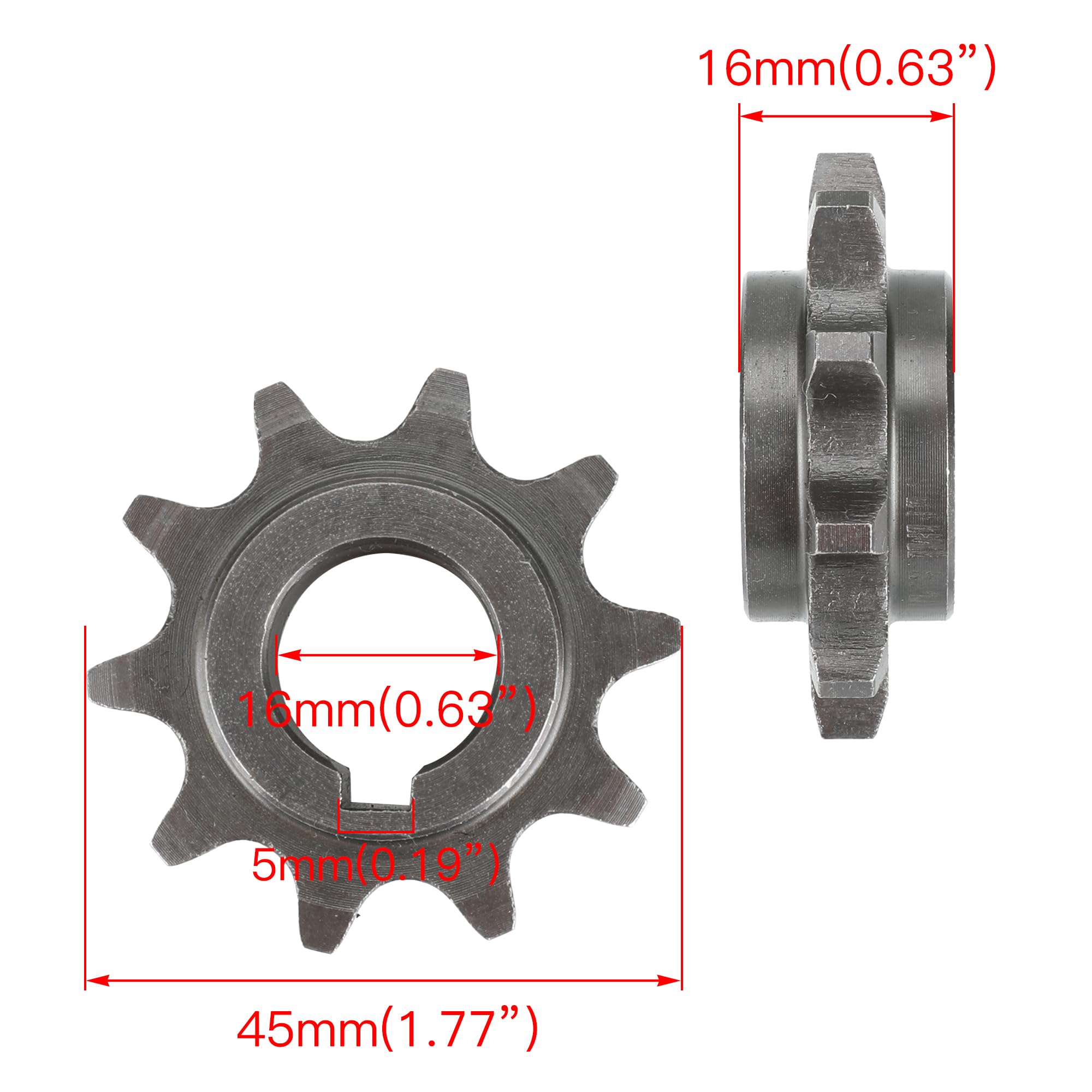 GREHUA 40 41 420 Chain Sprocket 10 Tooth 5/8'' Bore 3/16'' Keyway for Coleman CT200U BT200X CT200U-EX KT196 200cc Trailmaster XR