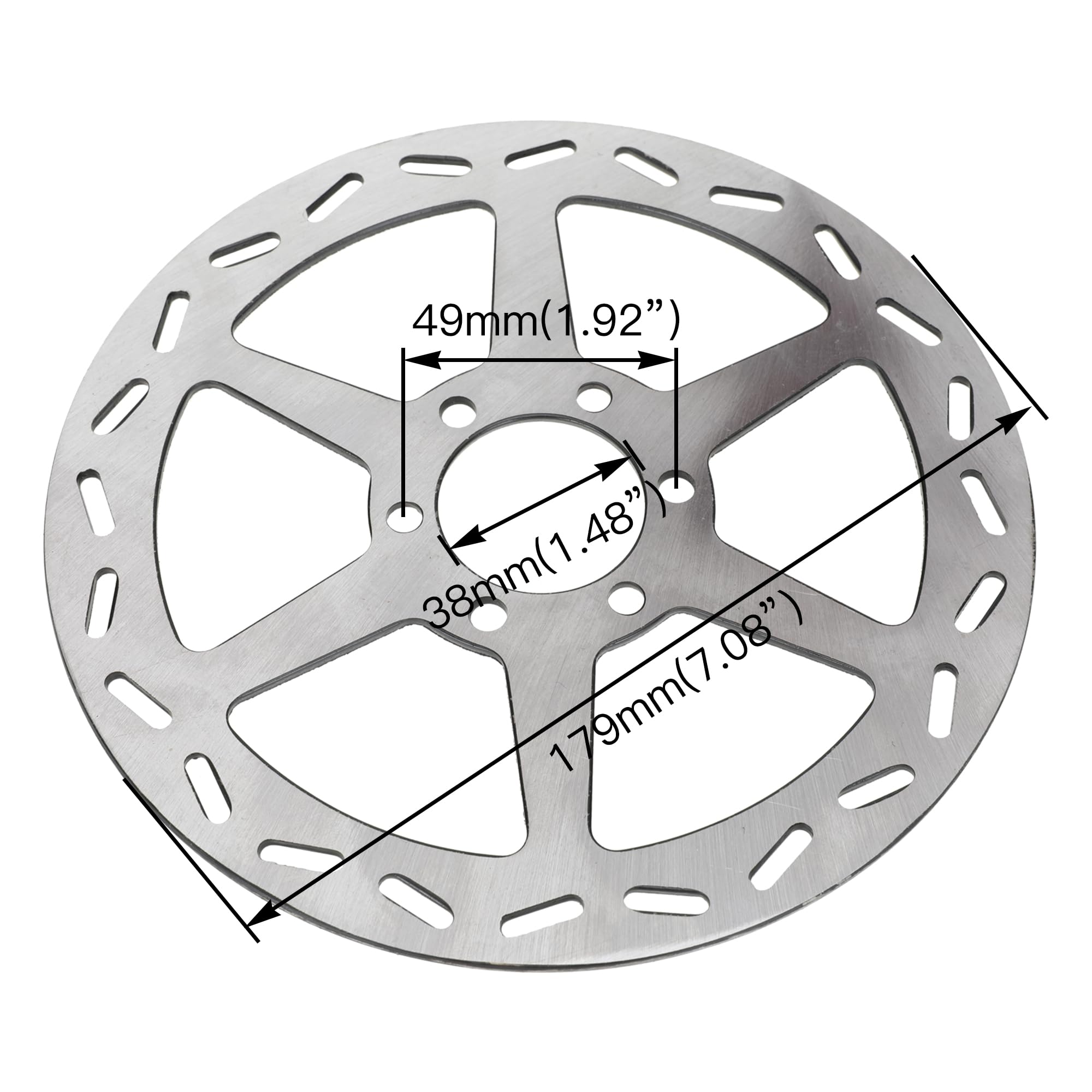 YOXUFA 180mm Mini Bike Disc Brake Rotor with Pads for Baja Doodle Bug, Motovox, Mega Moto, RT100 - Powersports Replacement Parts