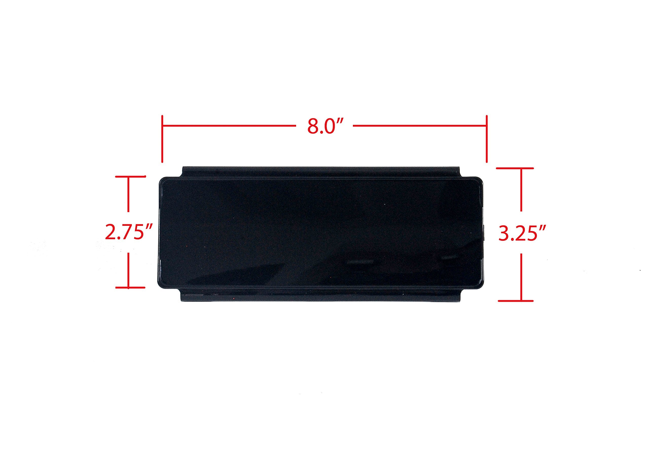 Oz-Usa 2Pcs 8'' Black Bar Protective Polycarbonate Lens Snap On Cover For Offroad Led Light Bar Dual Row Atv Suv 4X4